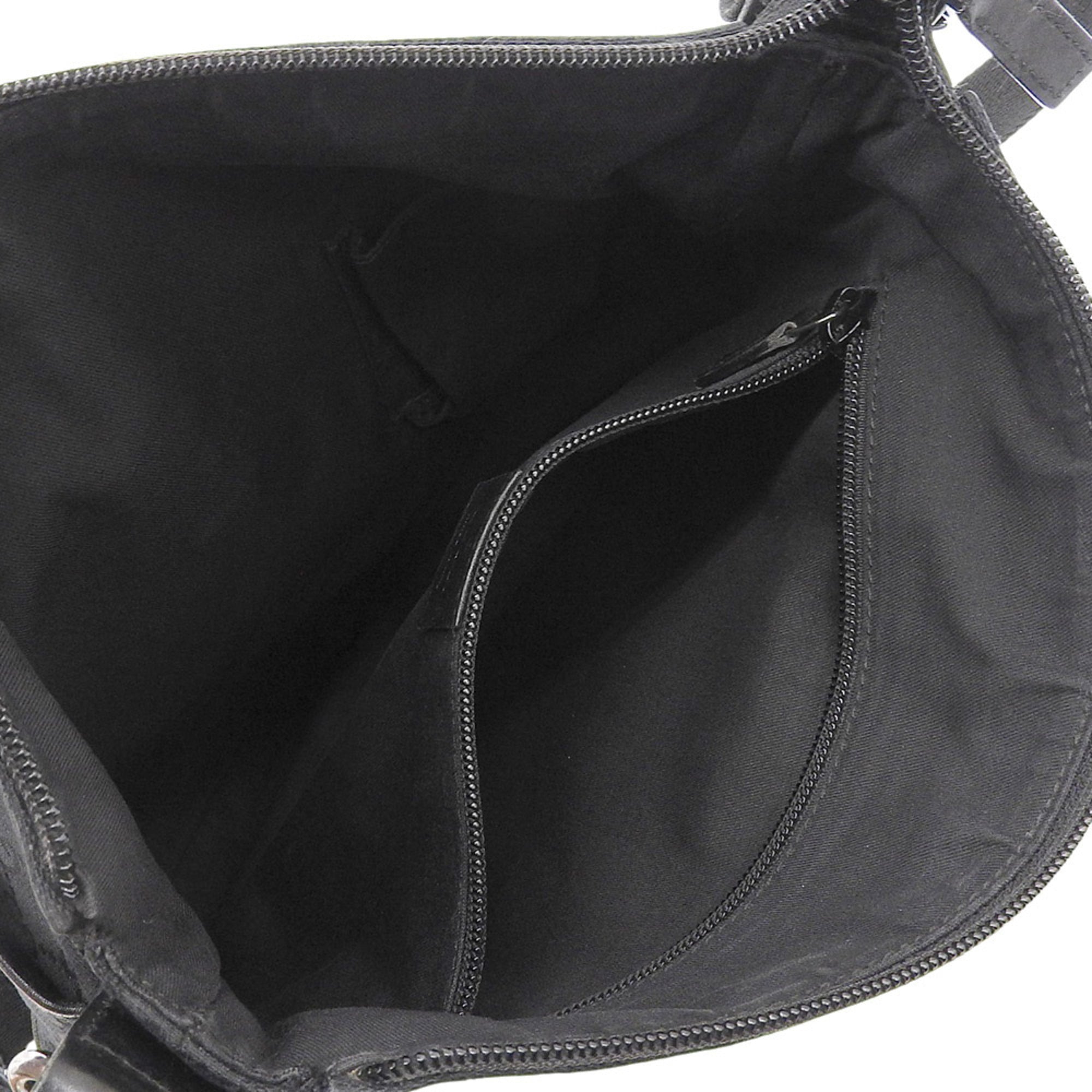 Zip Messenger Bag GG Canvas with Perforated Leather Medium