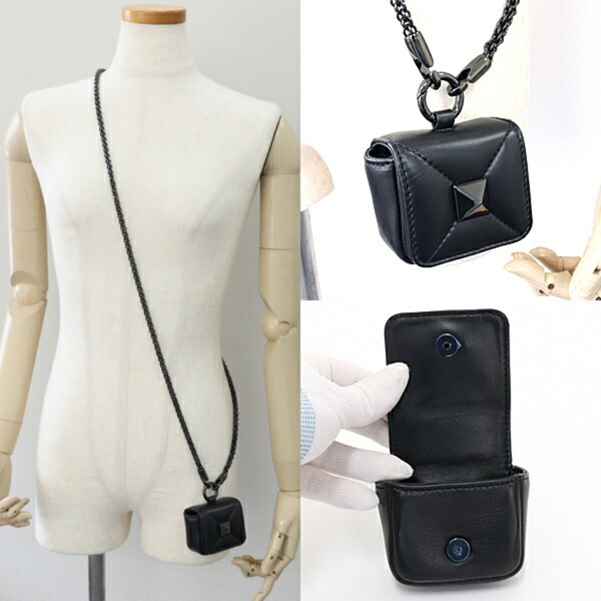 Roman Stud Flap Bag Quilted Leather Mini