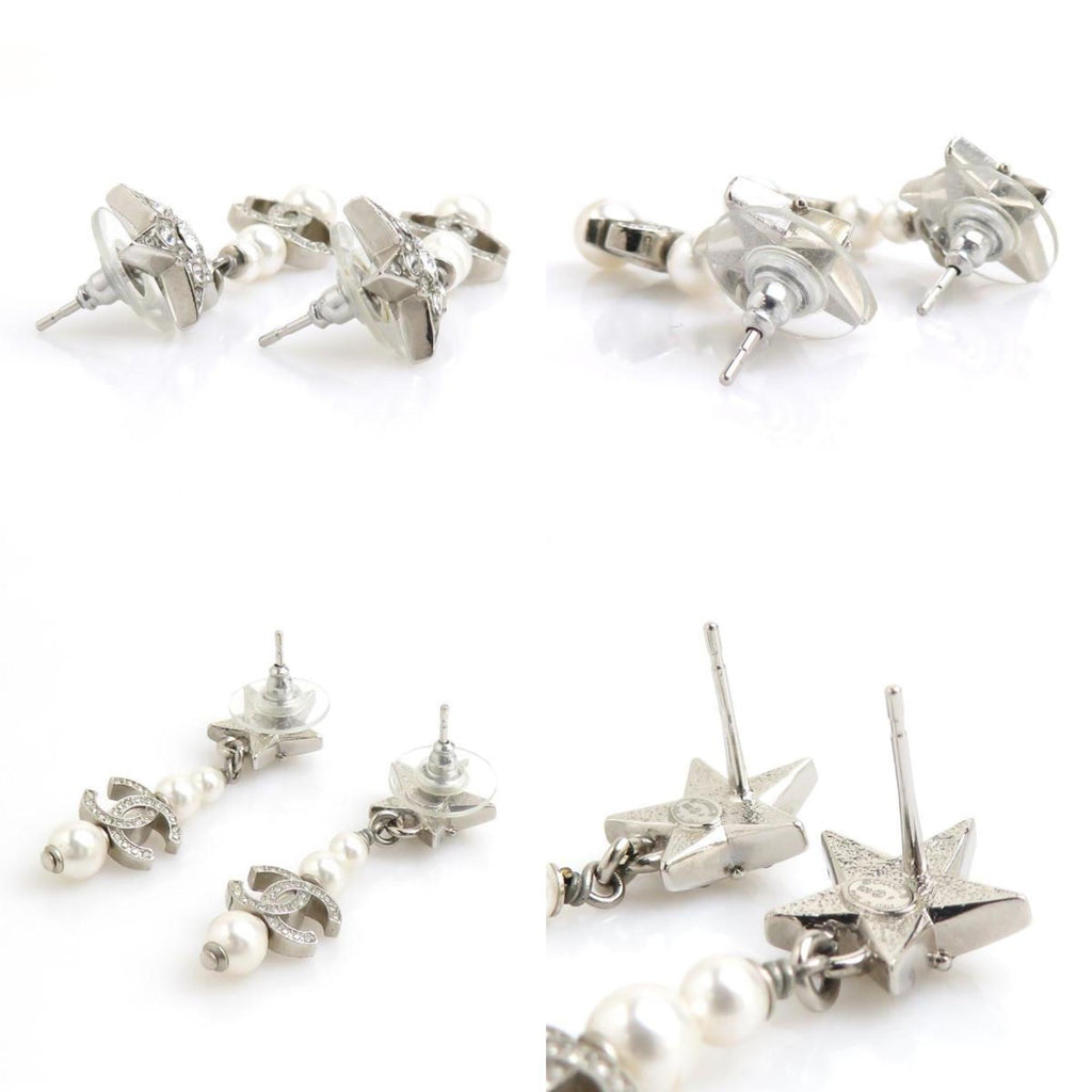 Earrings Pearl Silver-Tone Metal