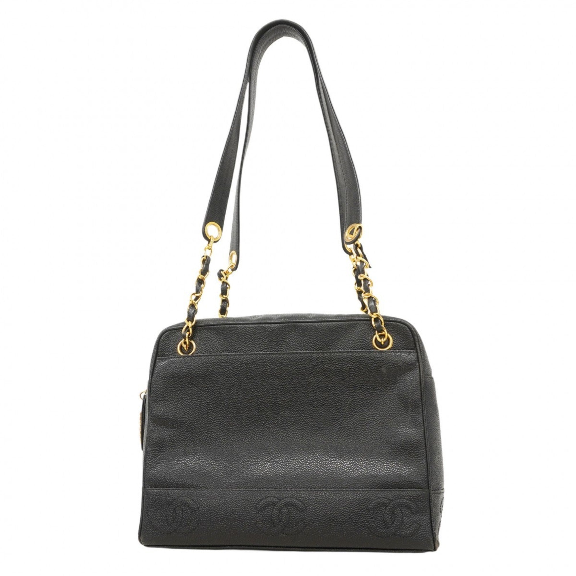 Vintage Stitched CC Shoulder Bag Caviar Medium