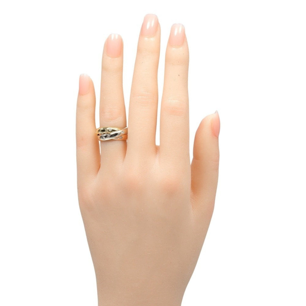 Vendome Louis Cartier Band Ring 18K Tricolor Gold