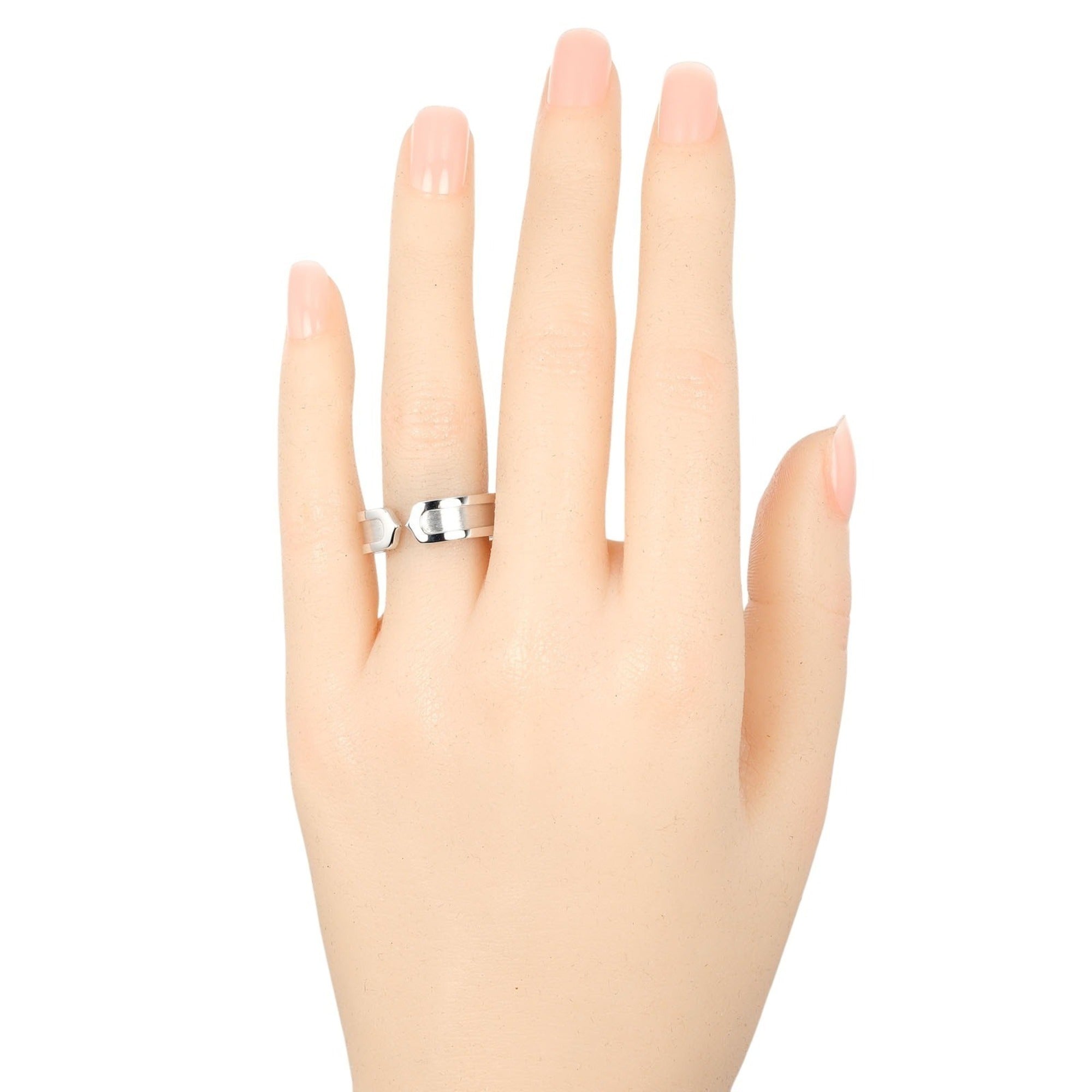 2C Band Ring 18K White Gold