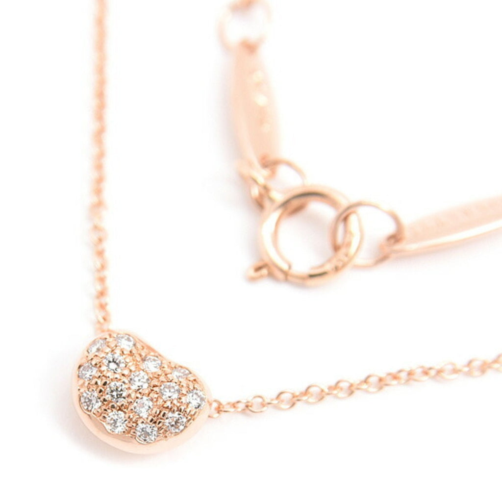 Bean Pendant Necklace 18K Rose Gold 4.9mm