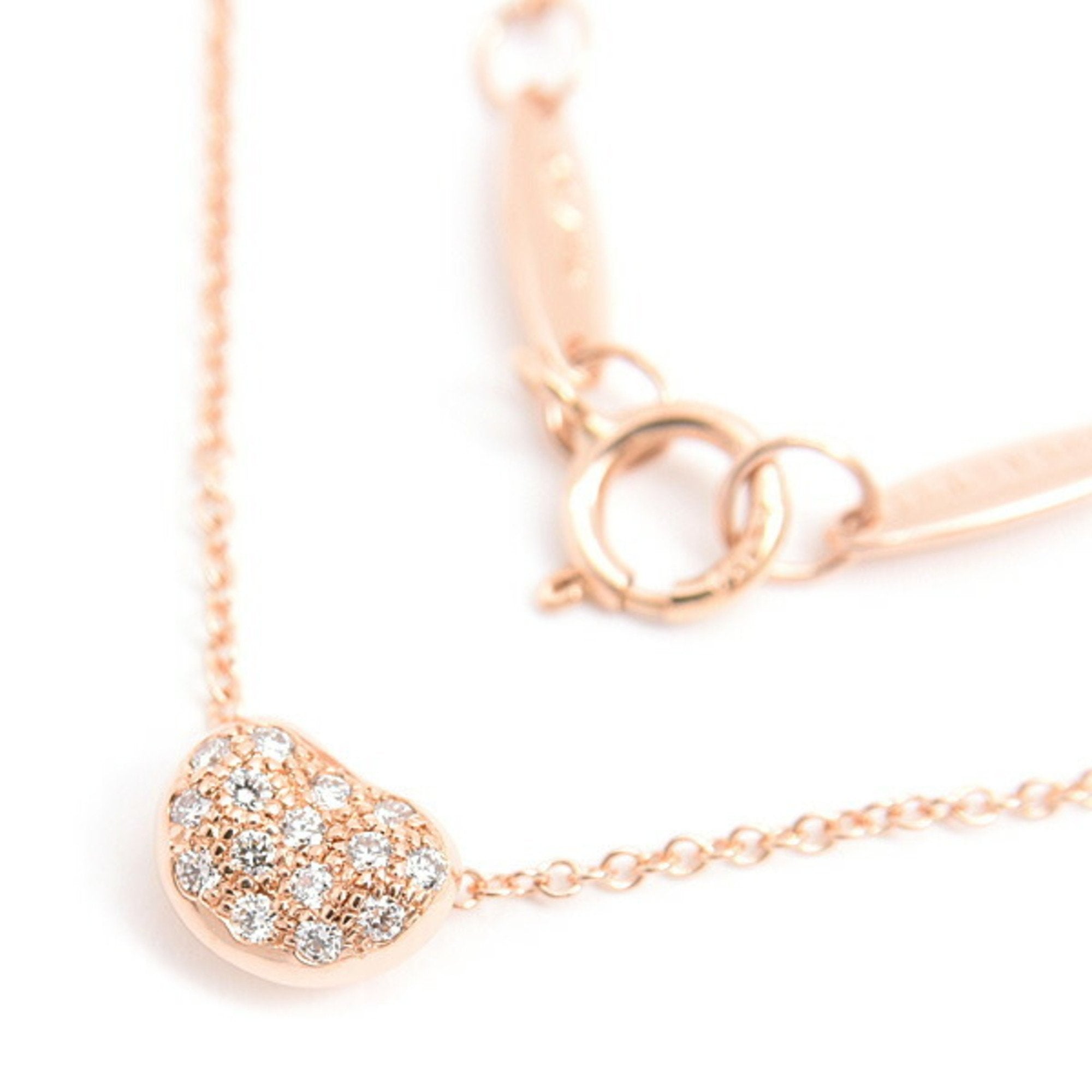 Bean Pendant Necklace 18K Rose Gold 4.9mm