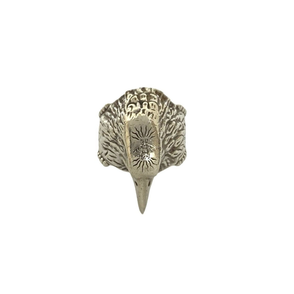 Eagle Head Band Ring Sterling Silver