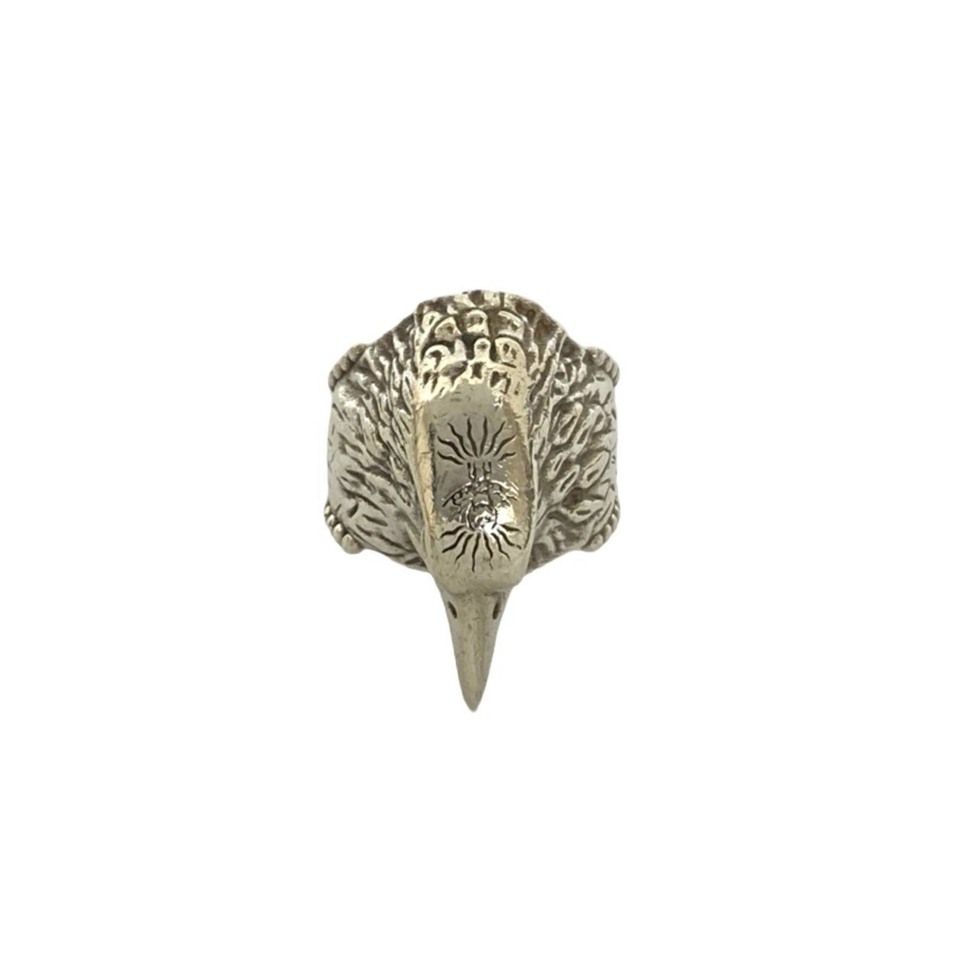 Eagle Head Band Ring Sterling Silver