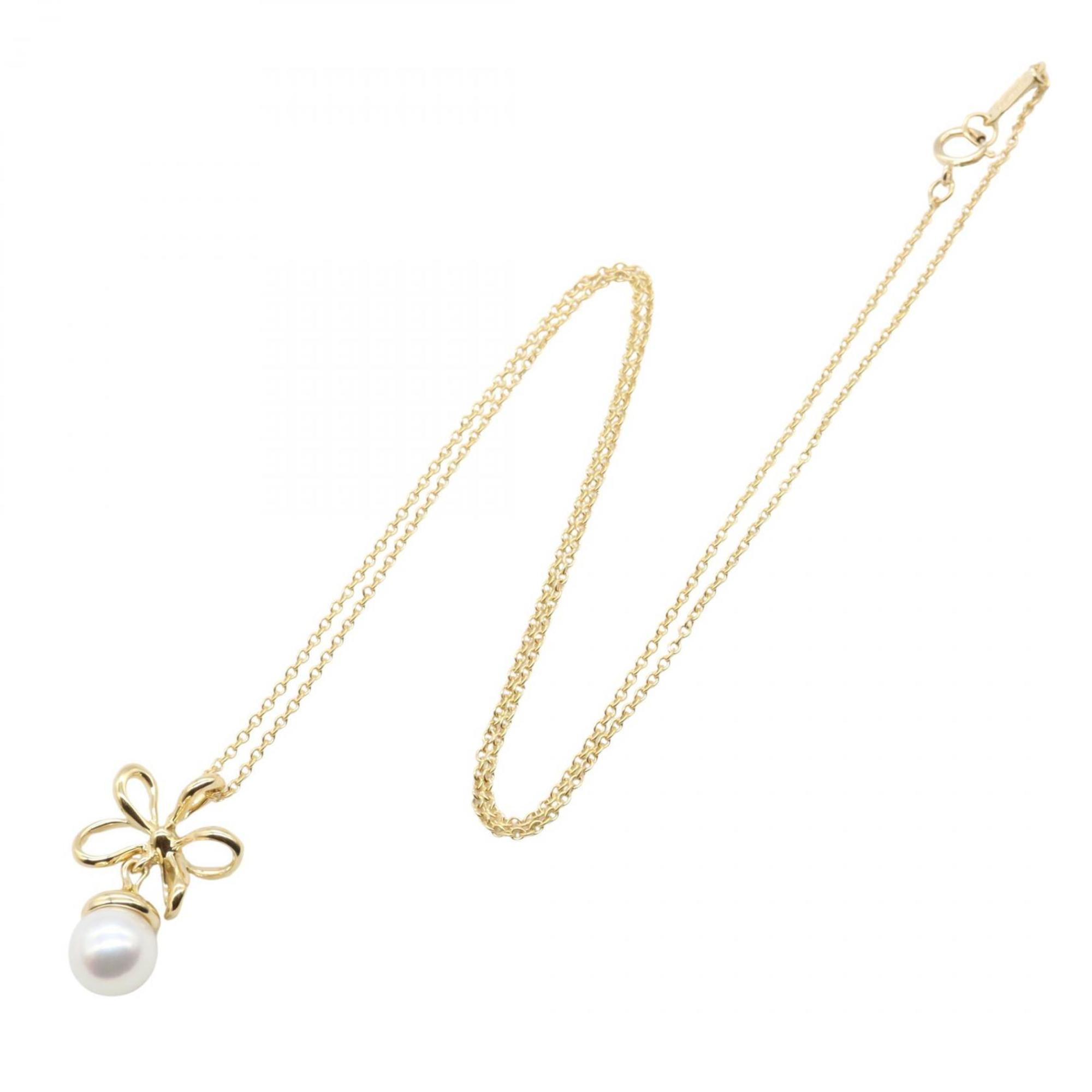 Pearl Pendant Necklace 18K Yellow Gold