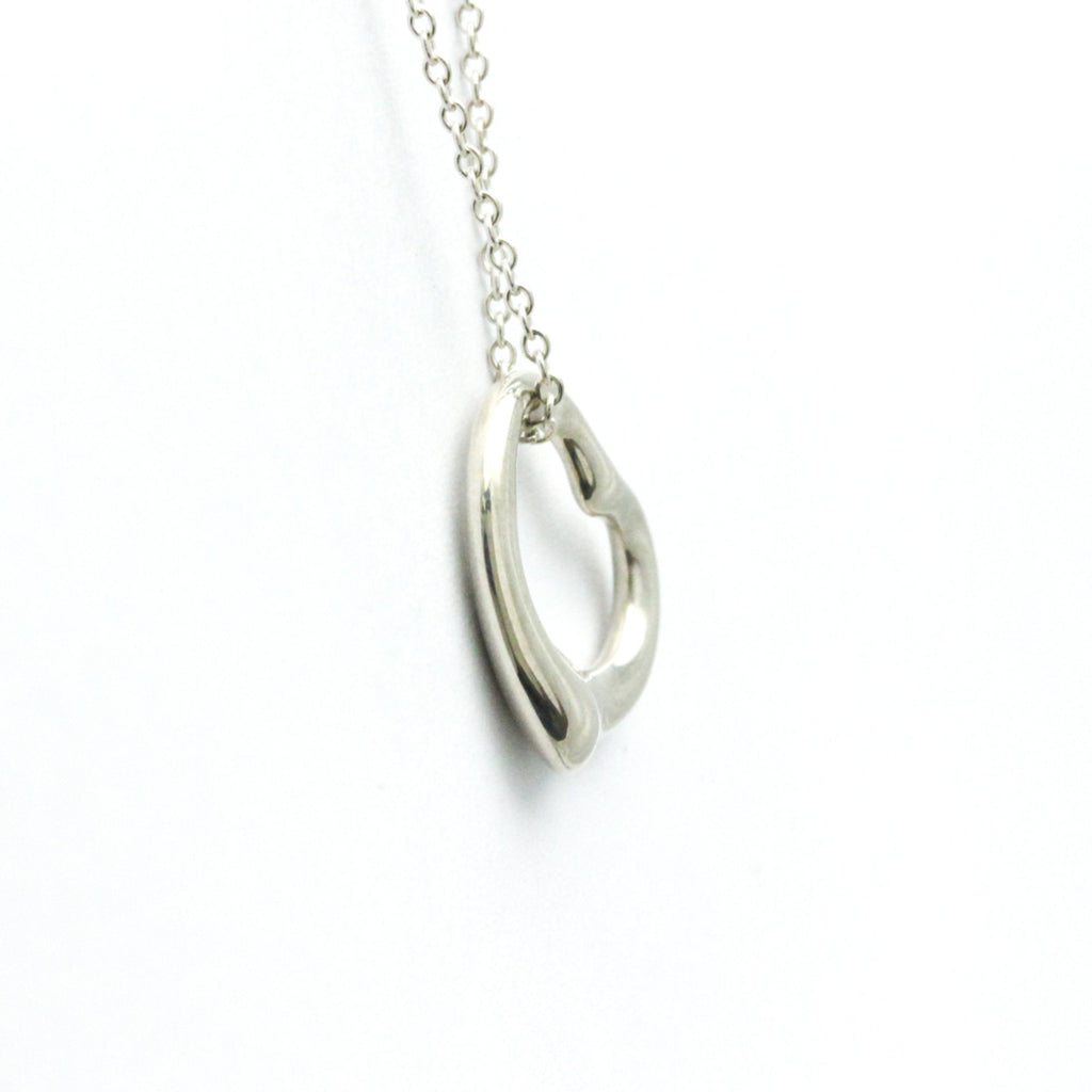 Open Heart Pendant Necklace Sterling Silver 15.5mm