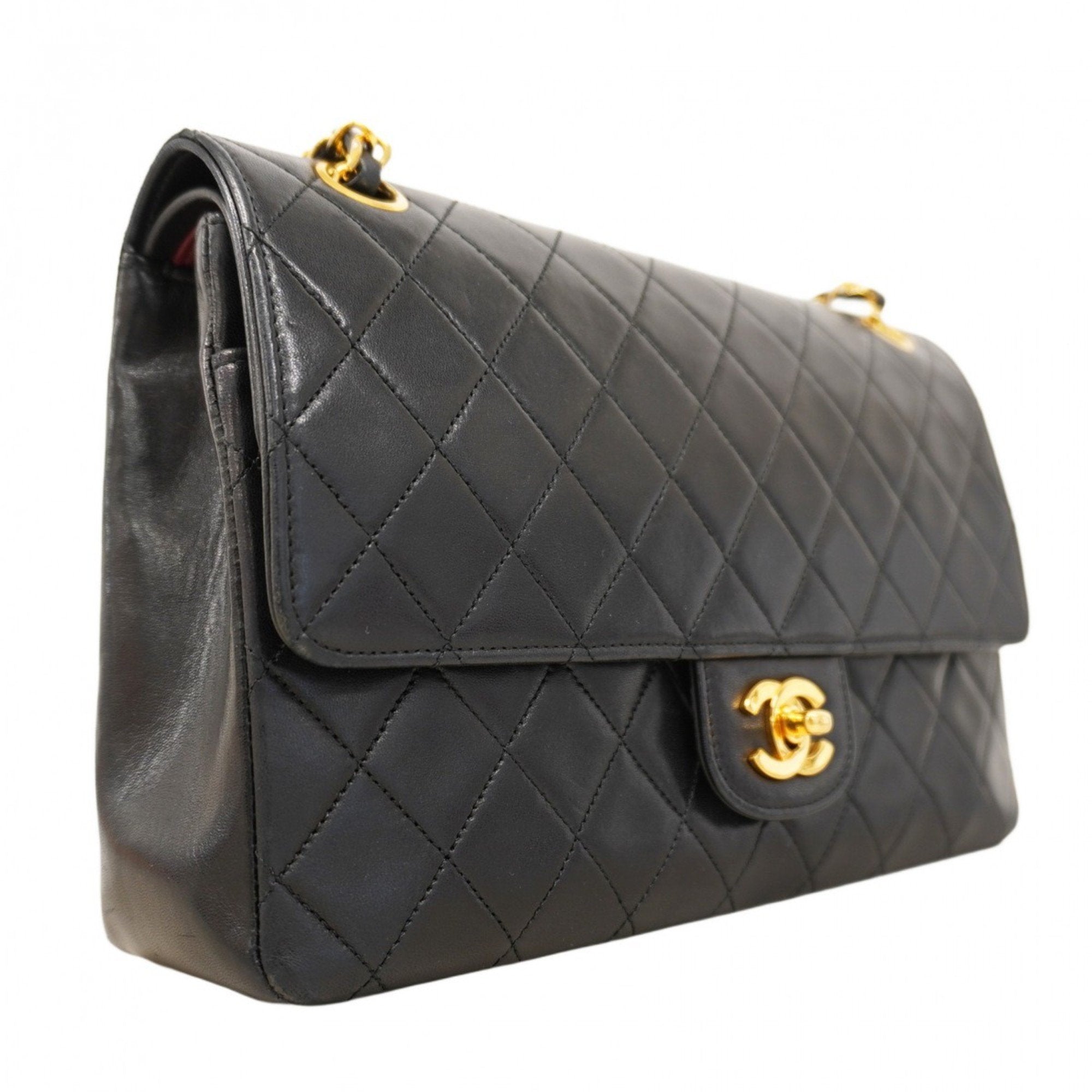 Vintage Classic Double Flap Bag Quilted Lambskin Medium