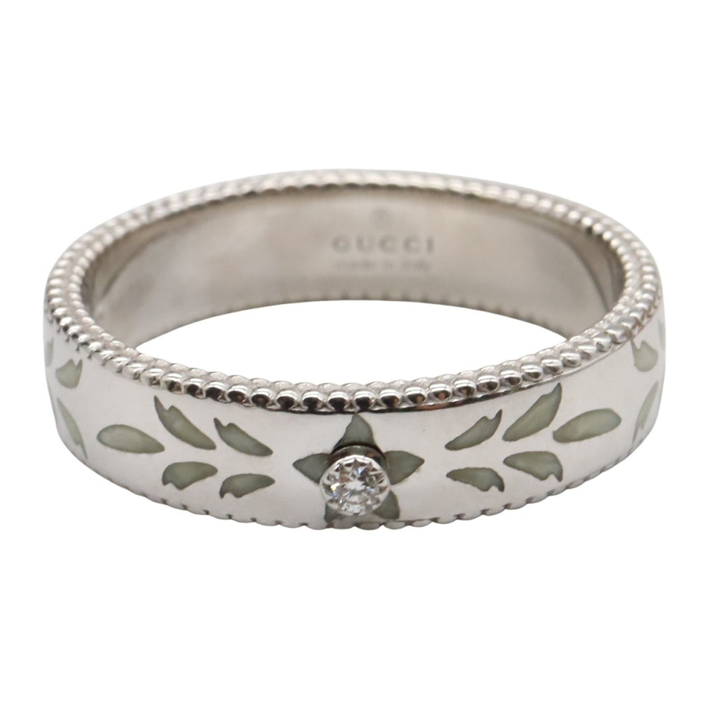 One Band Ring 18K White Gold With Diamonds