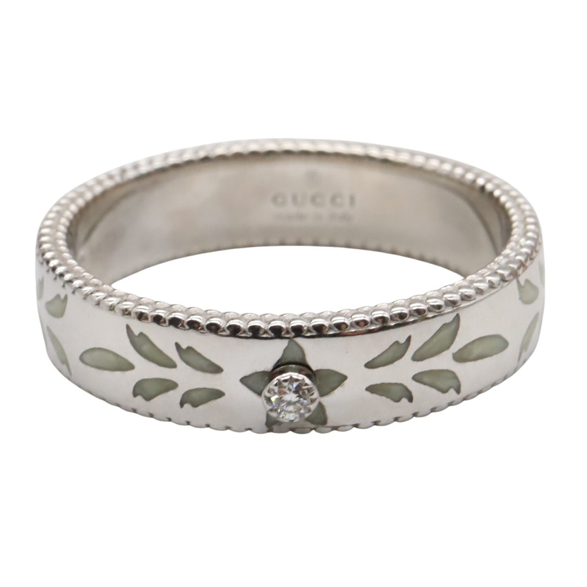 One Band Ring 18K White Gold With Diamonds