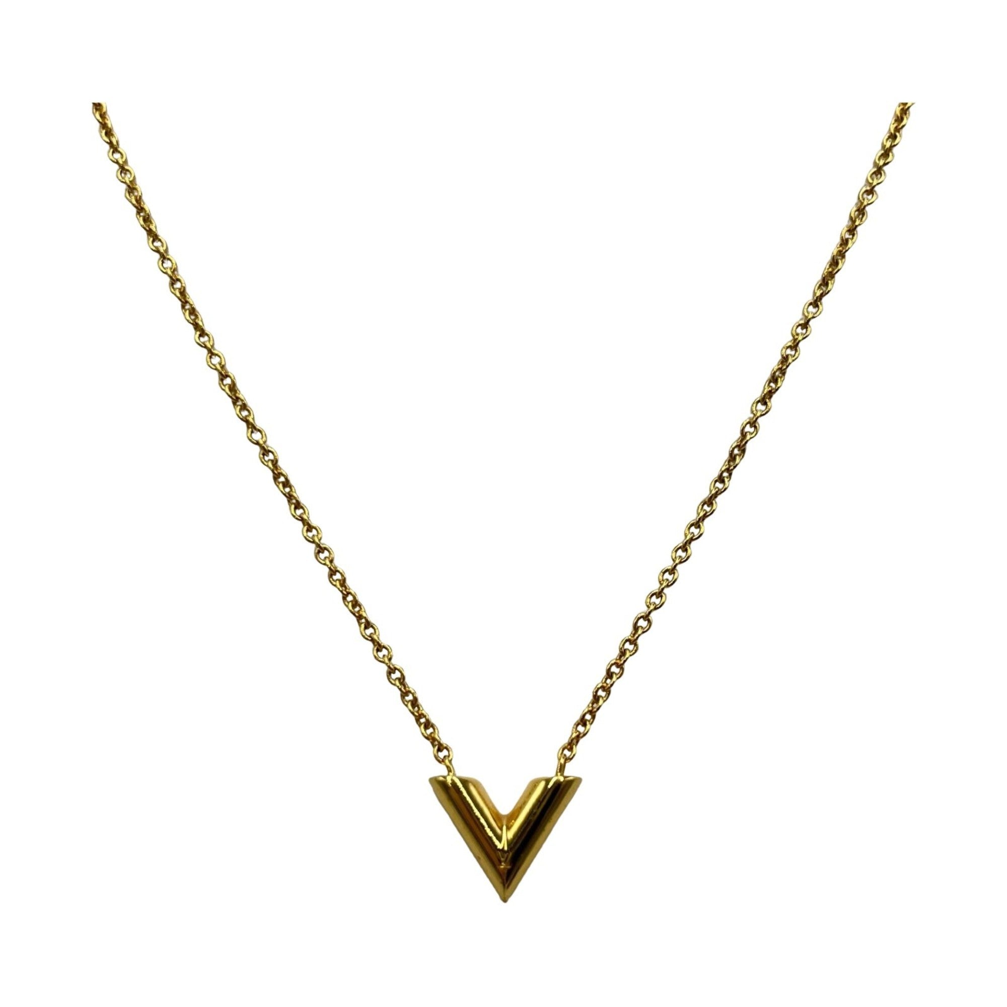 Essential V Pendant Necklace Gold
