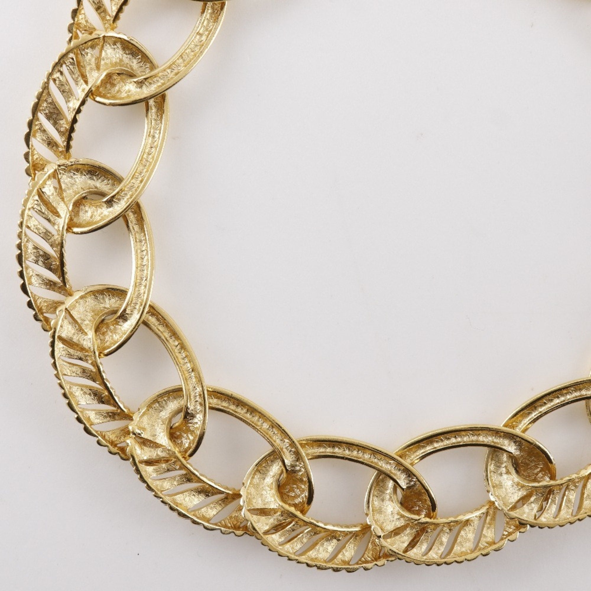 Big Chain Pendant Necklace Gold Plated