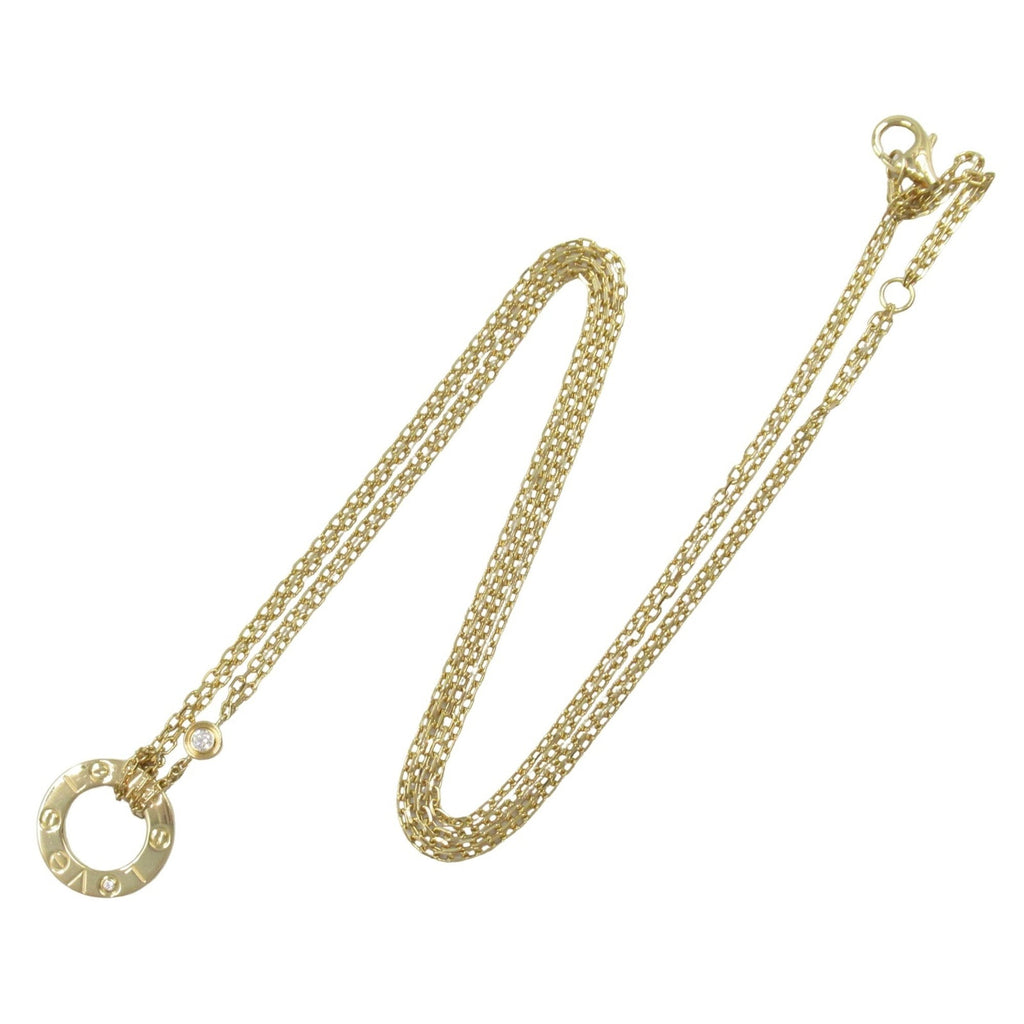 Love Pendant Necklace 18K Yellow Gold with Diamond