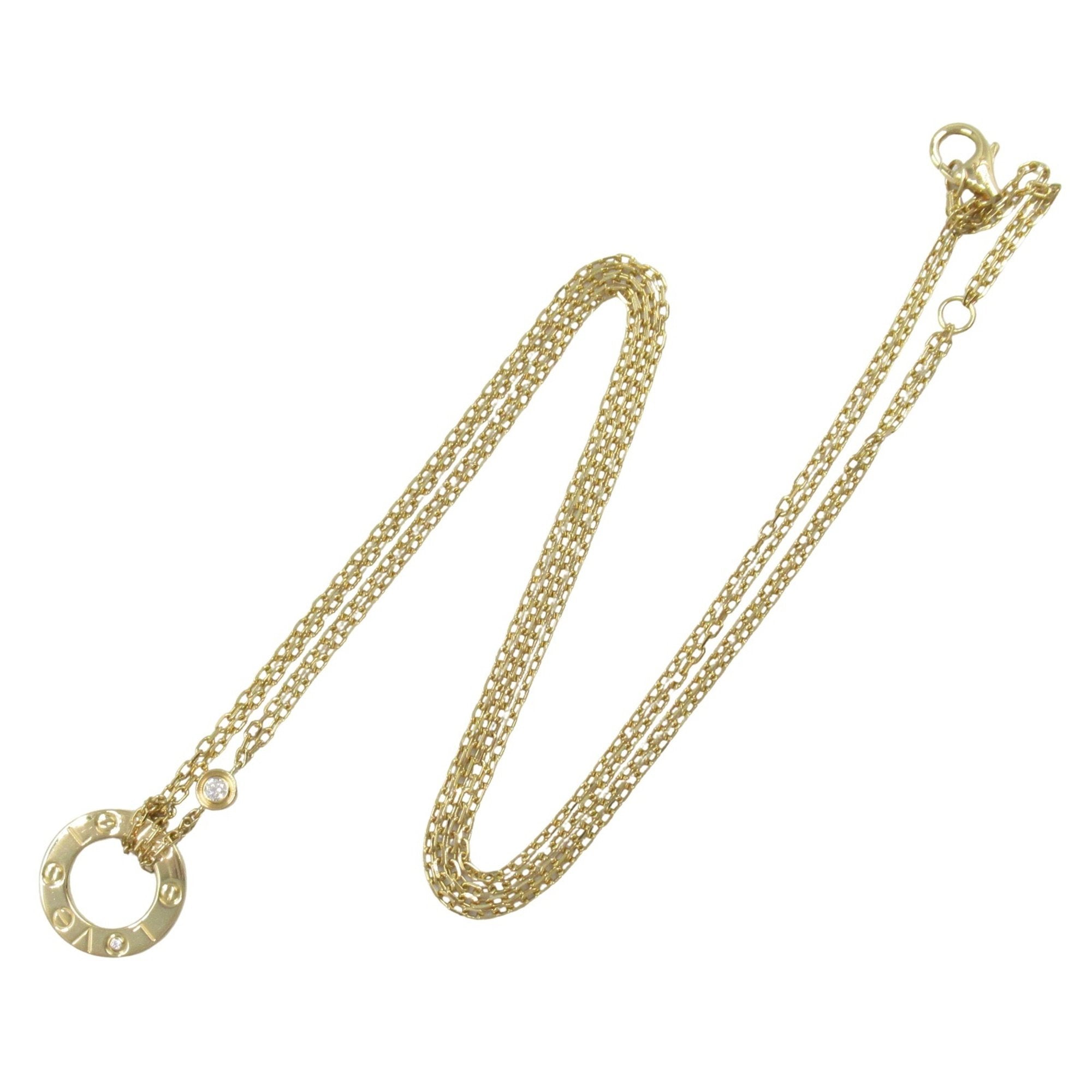 Love Pendant Necklace 18K Yellow Gold with Diamond