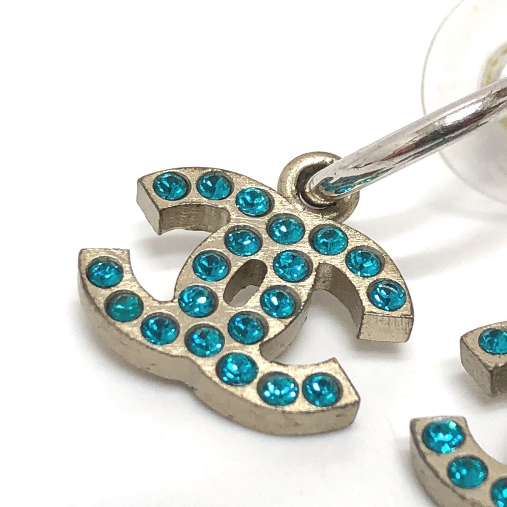 CC Logo Earrings Silver-Tone Metal Silver-Tone Metal