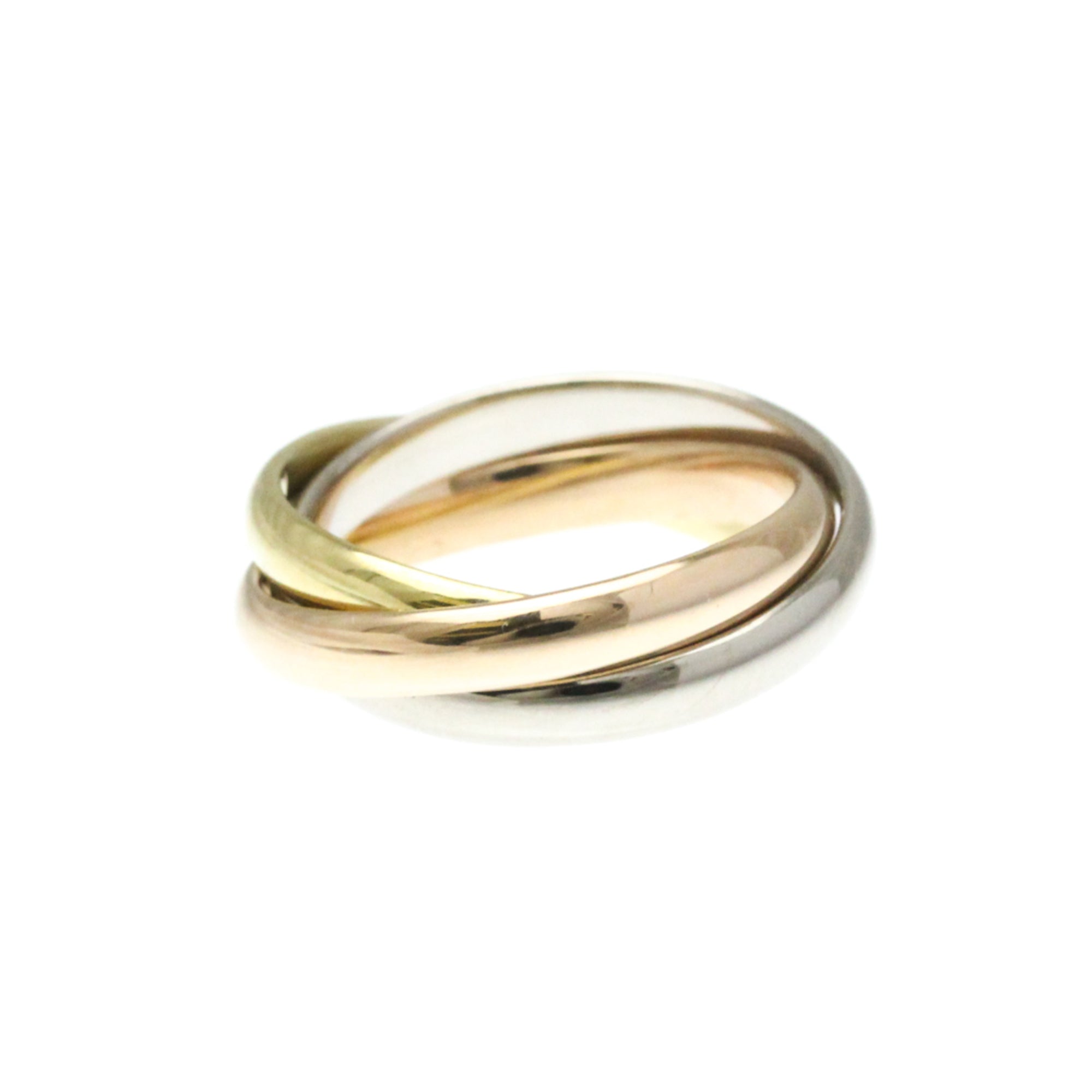 Vendome Louis Cartier Band Ring 18K Tricolor Gold