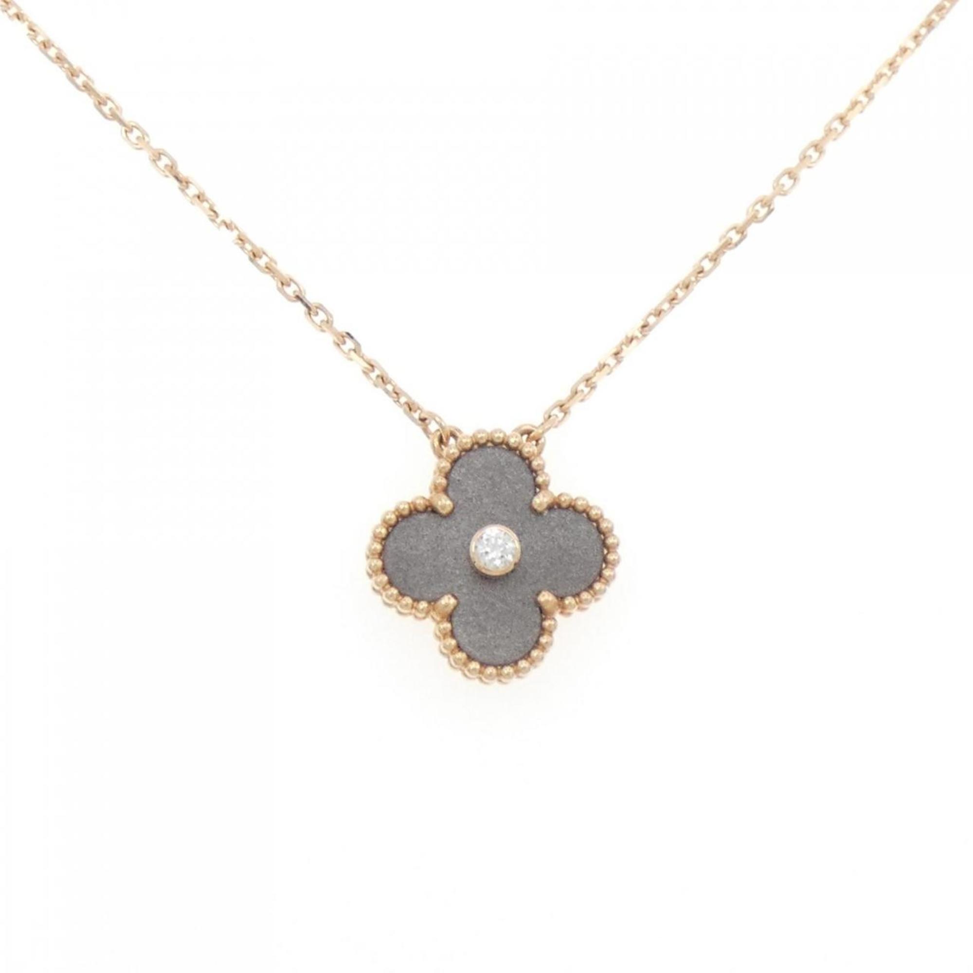 Vintage Alhambra Pendant Necklace 18K Rose Gold