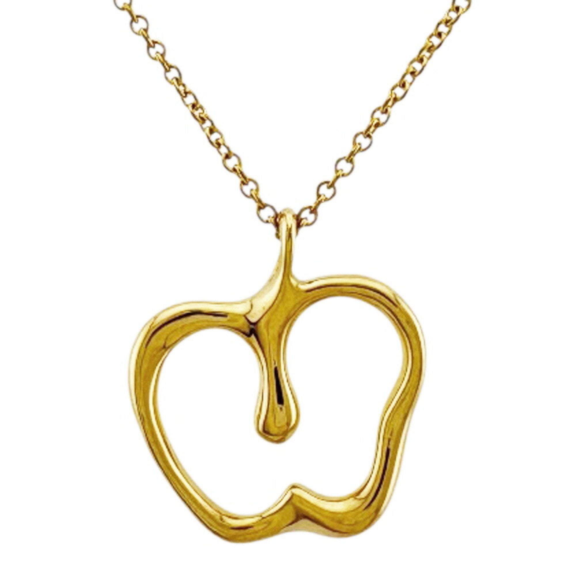 Apple Pendant Necklace 18K Yellow Gold
