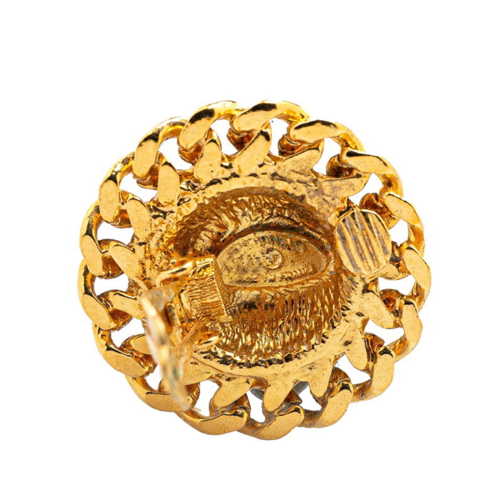 CC Logo Clip-On Earrings Metal Gold-Tone Metal