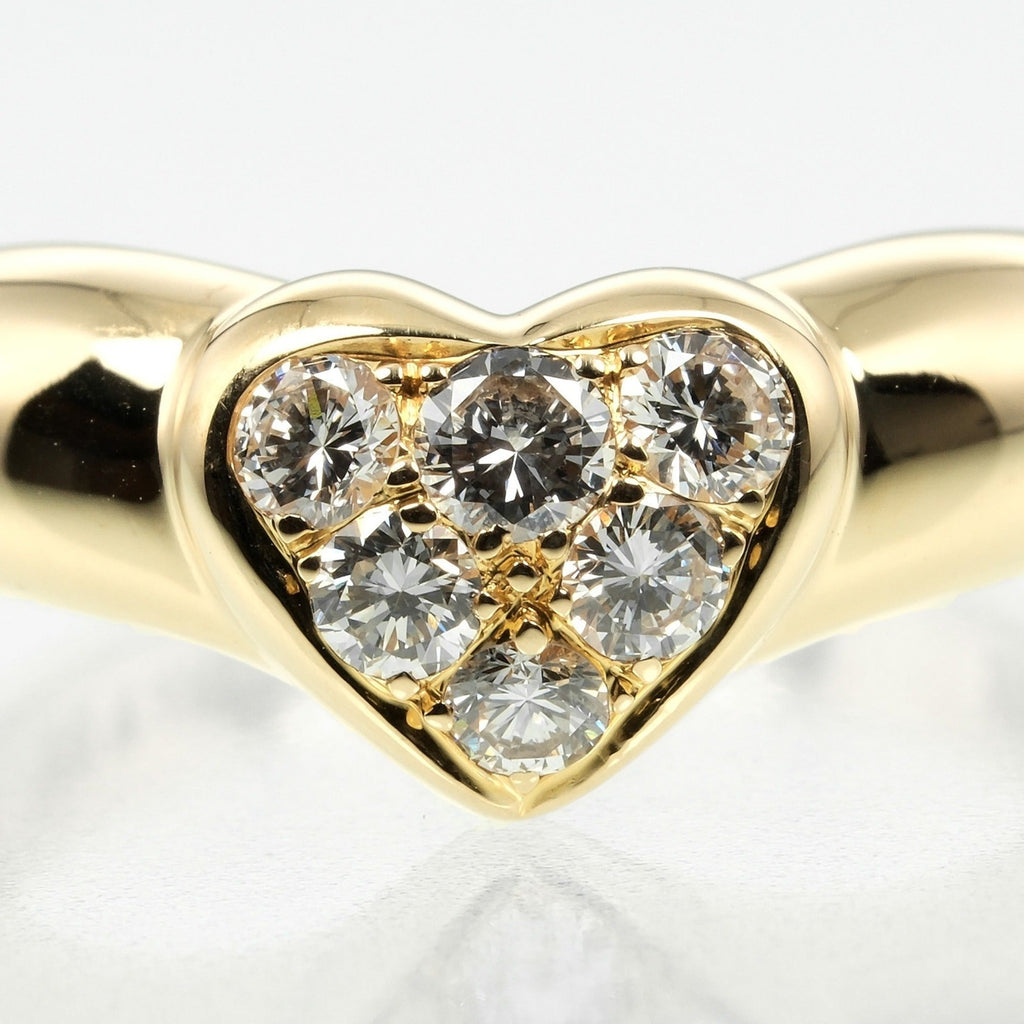 Pave Heart Ring 18K Yellow Gold With Diamond