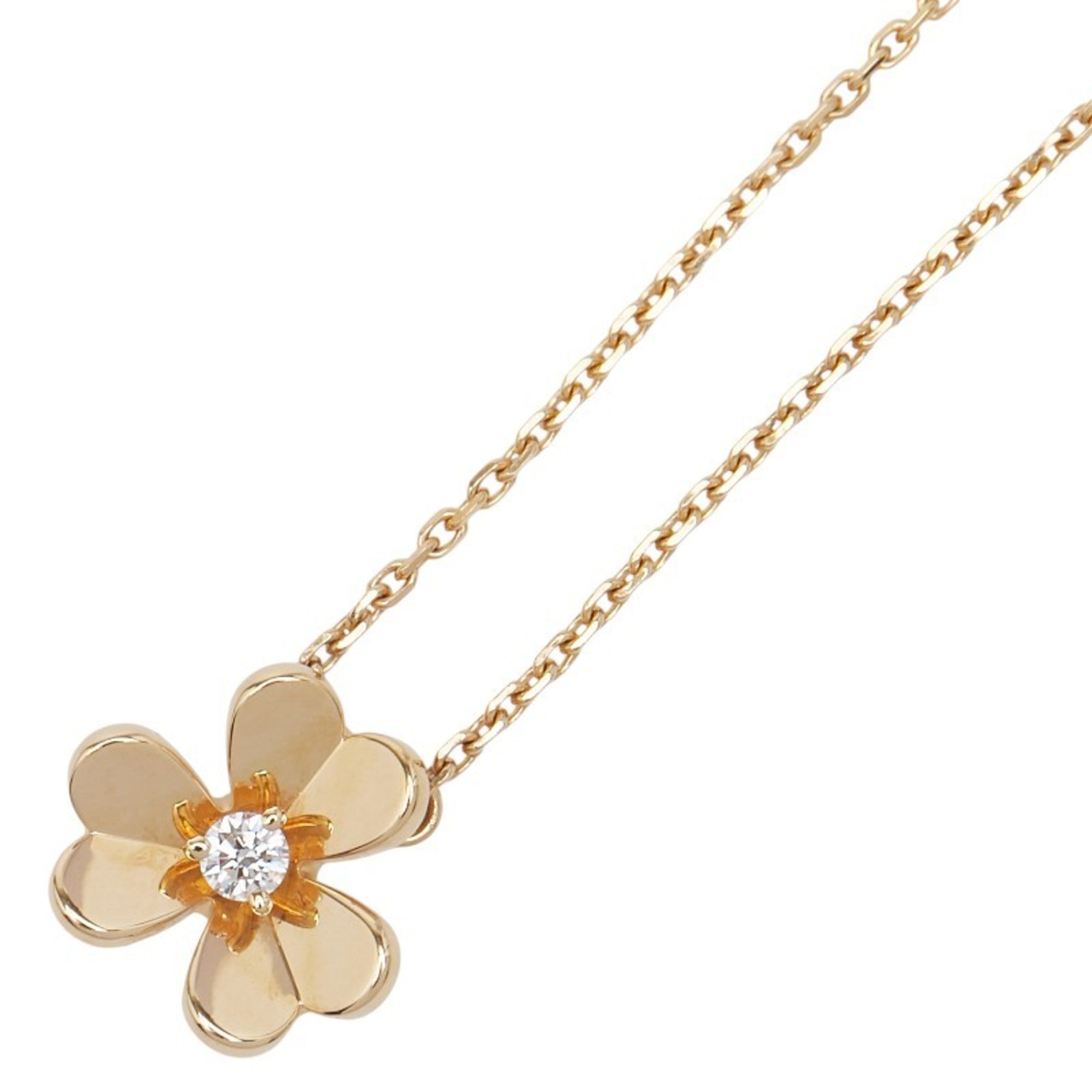Frivole Pendant Necklace 18K Yellow Gold Mini with Diamond