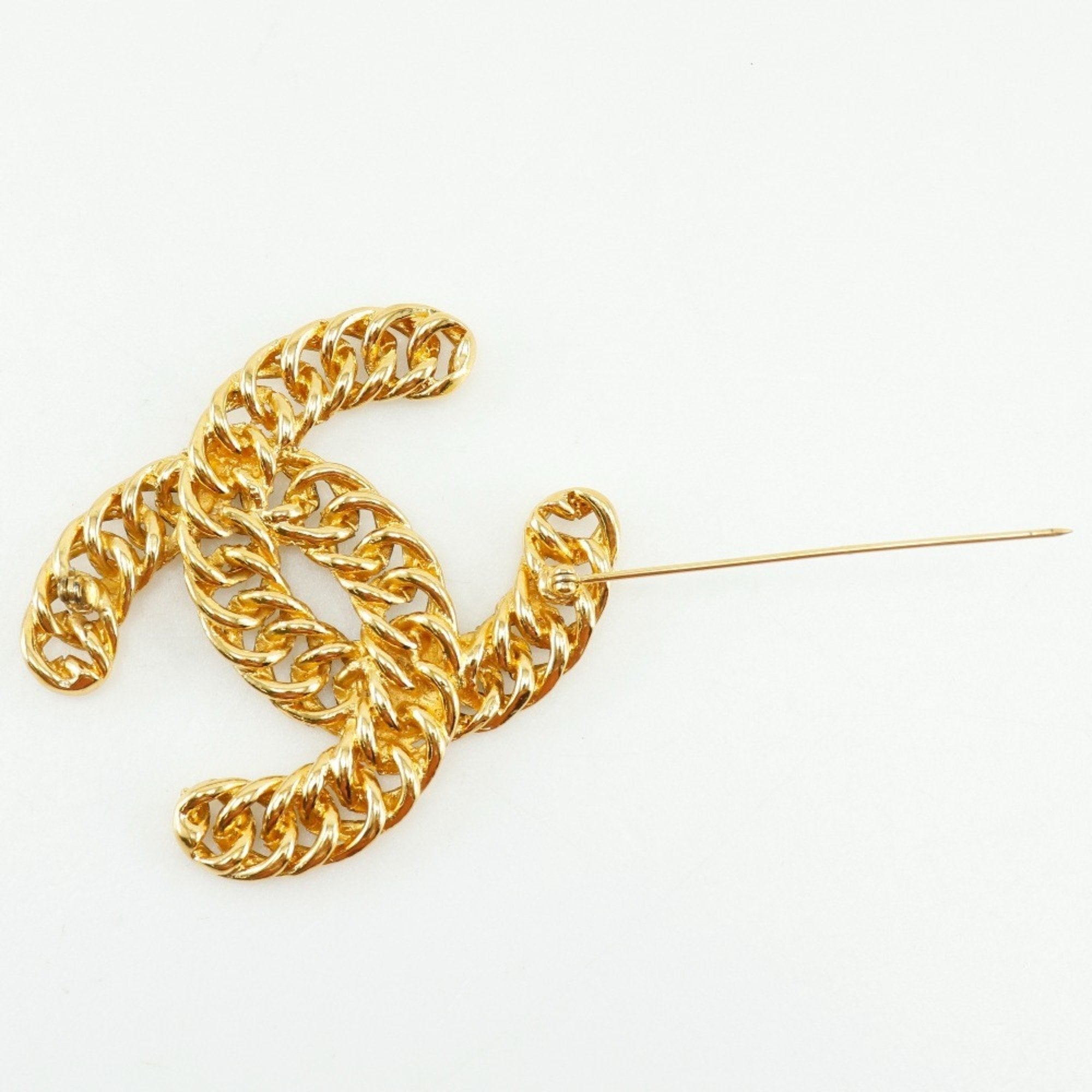CC Logo Brooch Metal