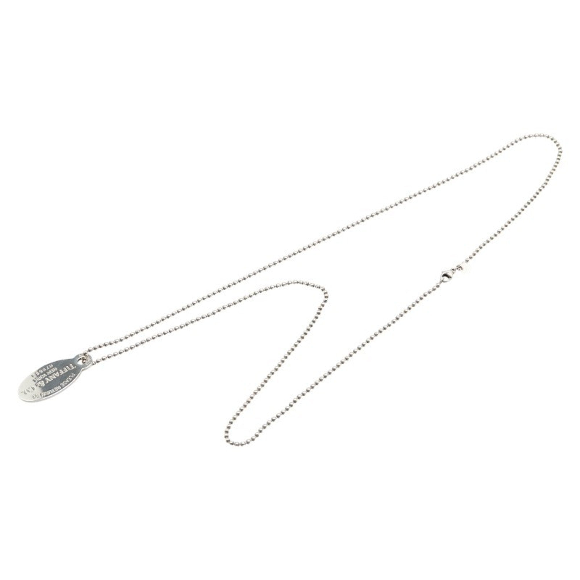 Return To Tiffany Oval Pendant Necklace Sterling Silver
