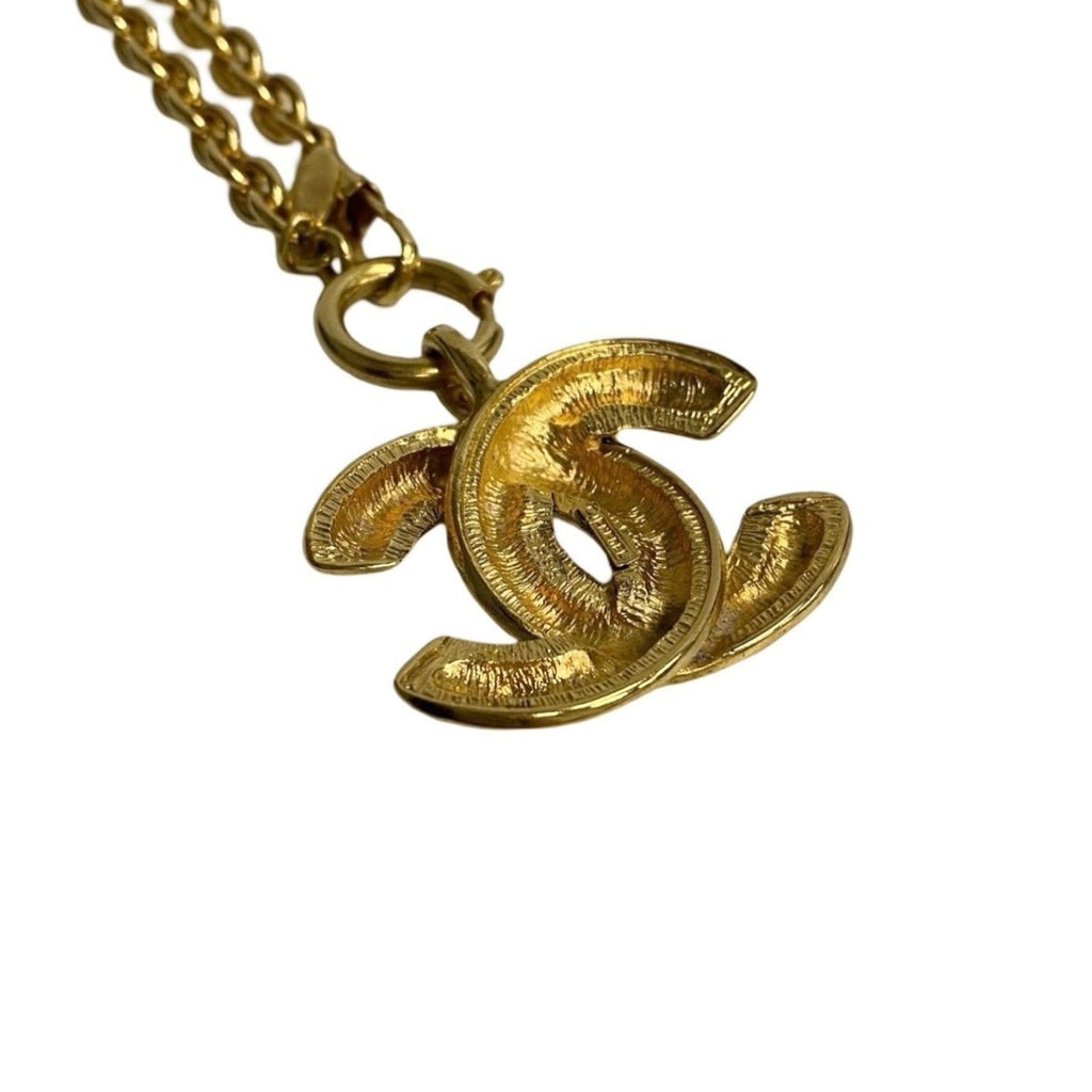 CC Logo Chain Pendant Necklace Metal