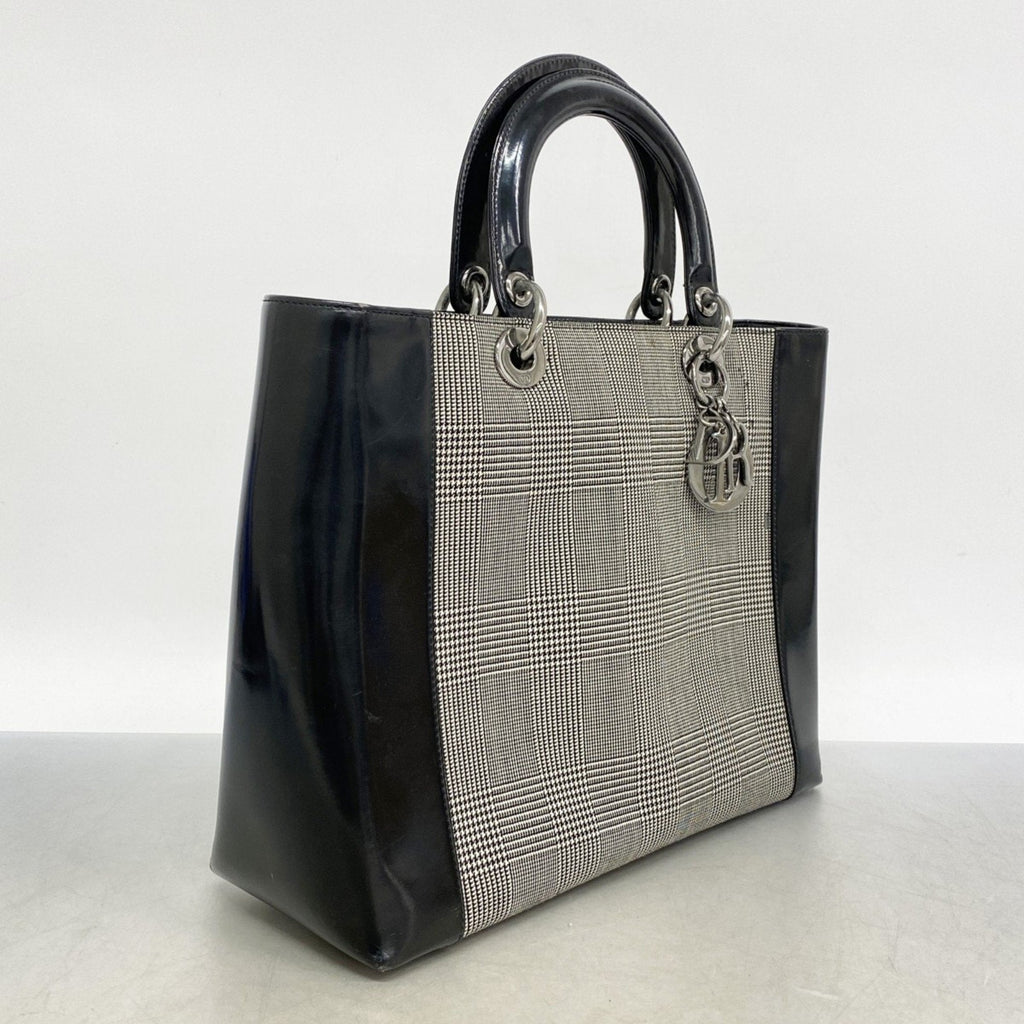 Vintage Lady Dior Bag Printed Leather Medium