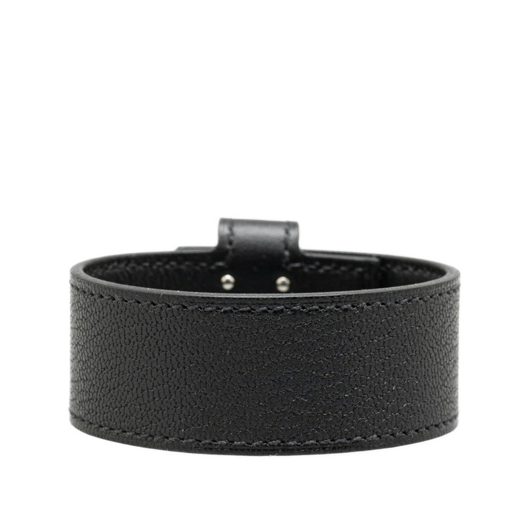 Kelly Bangle Swift Leather Black Bracelet
