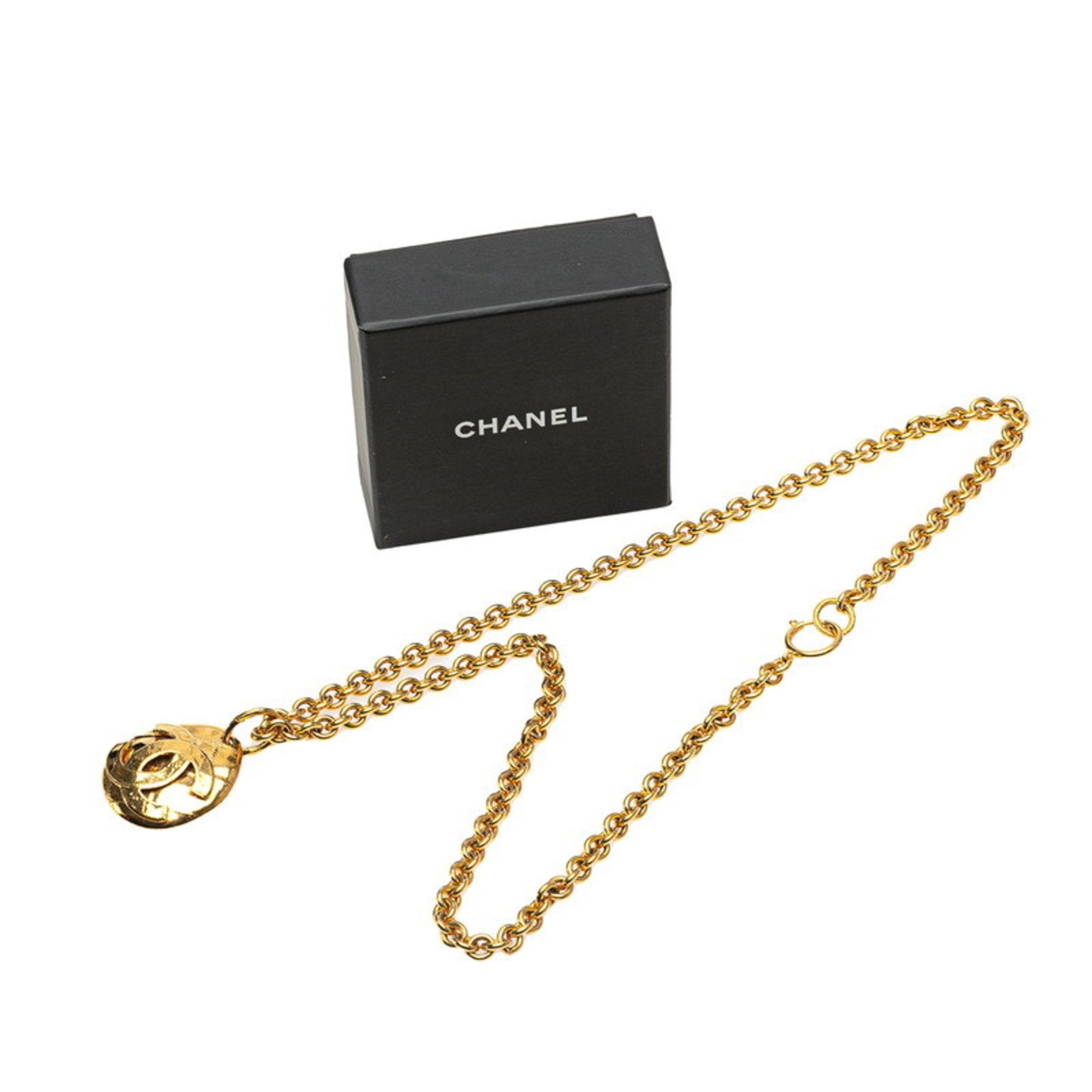 CC Logo Pendant Necklace Metal