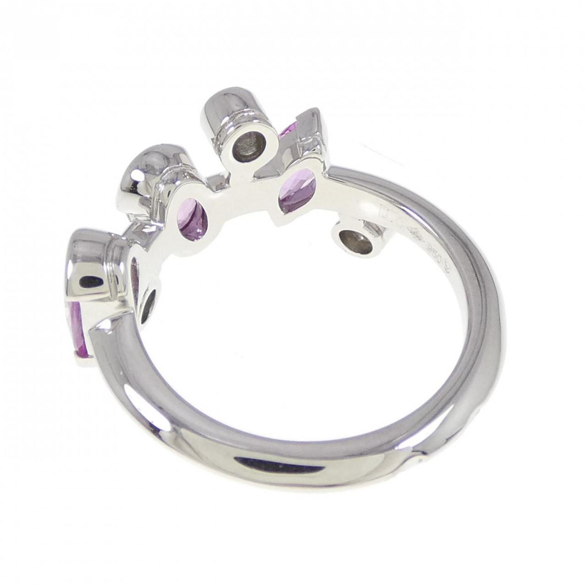Ring with Diamond and Sapphire
