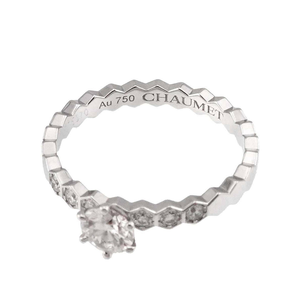 Band Ring 18K White Gold with Diamond