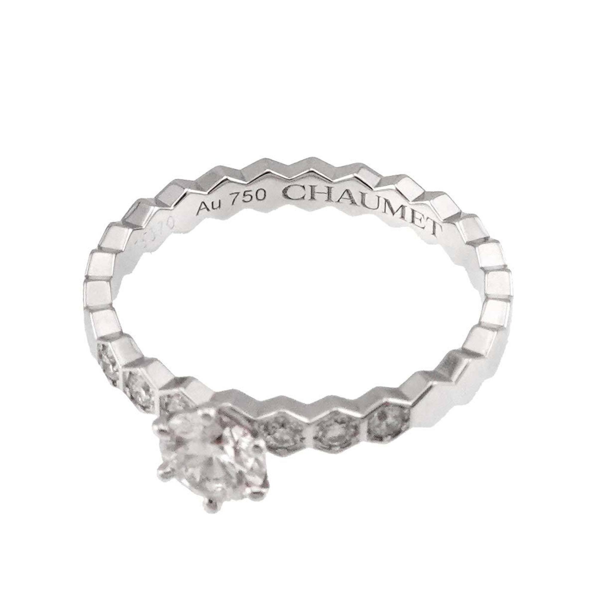 Band Ring 18K White Gold with Diamond