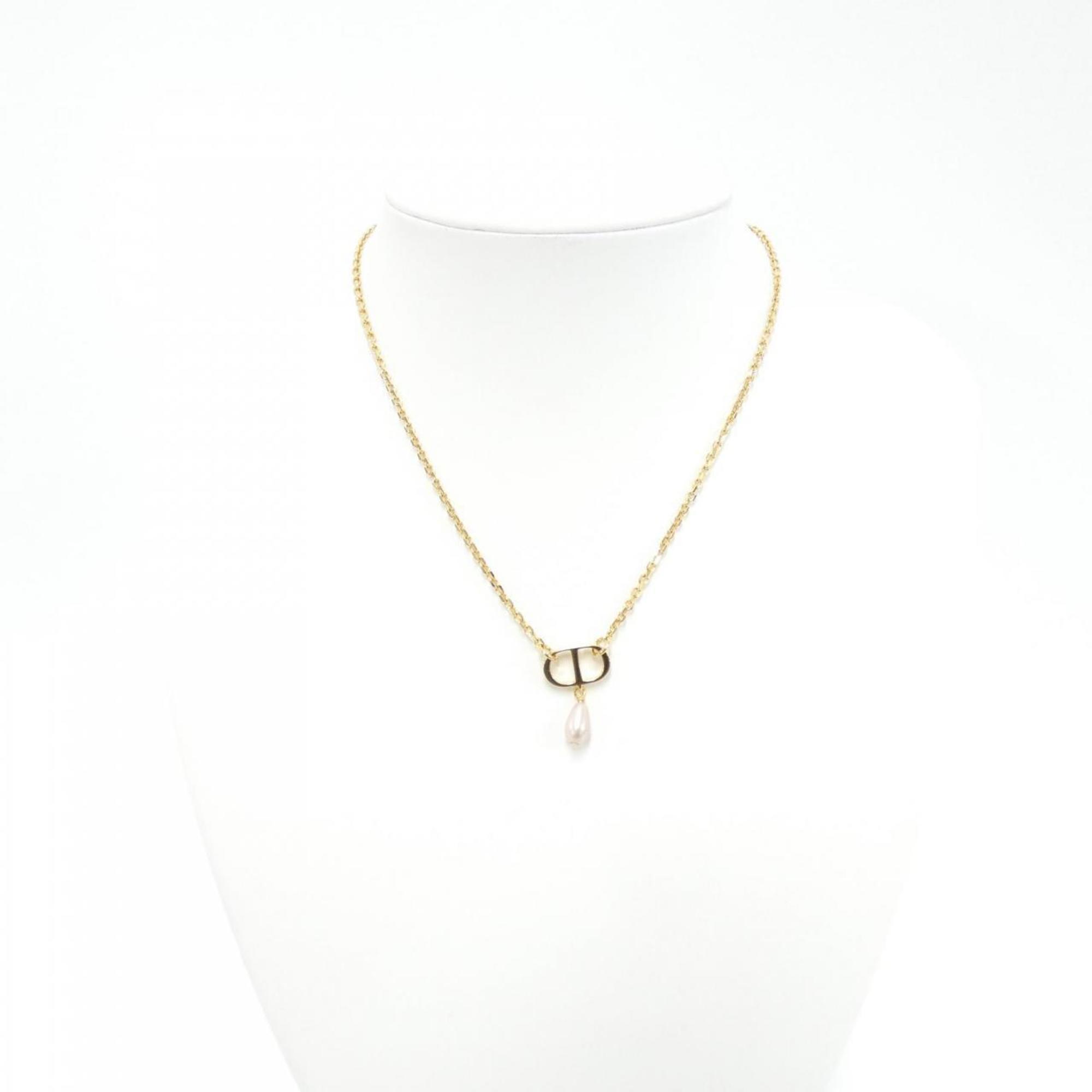 Petit CD Pendant Necklace Gold Pink