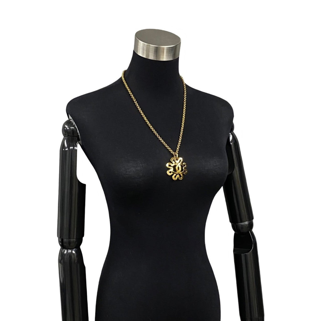 CC Logo Chain Pendant Necklace Metal