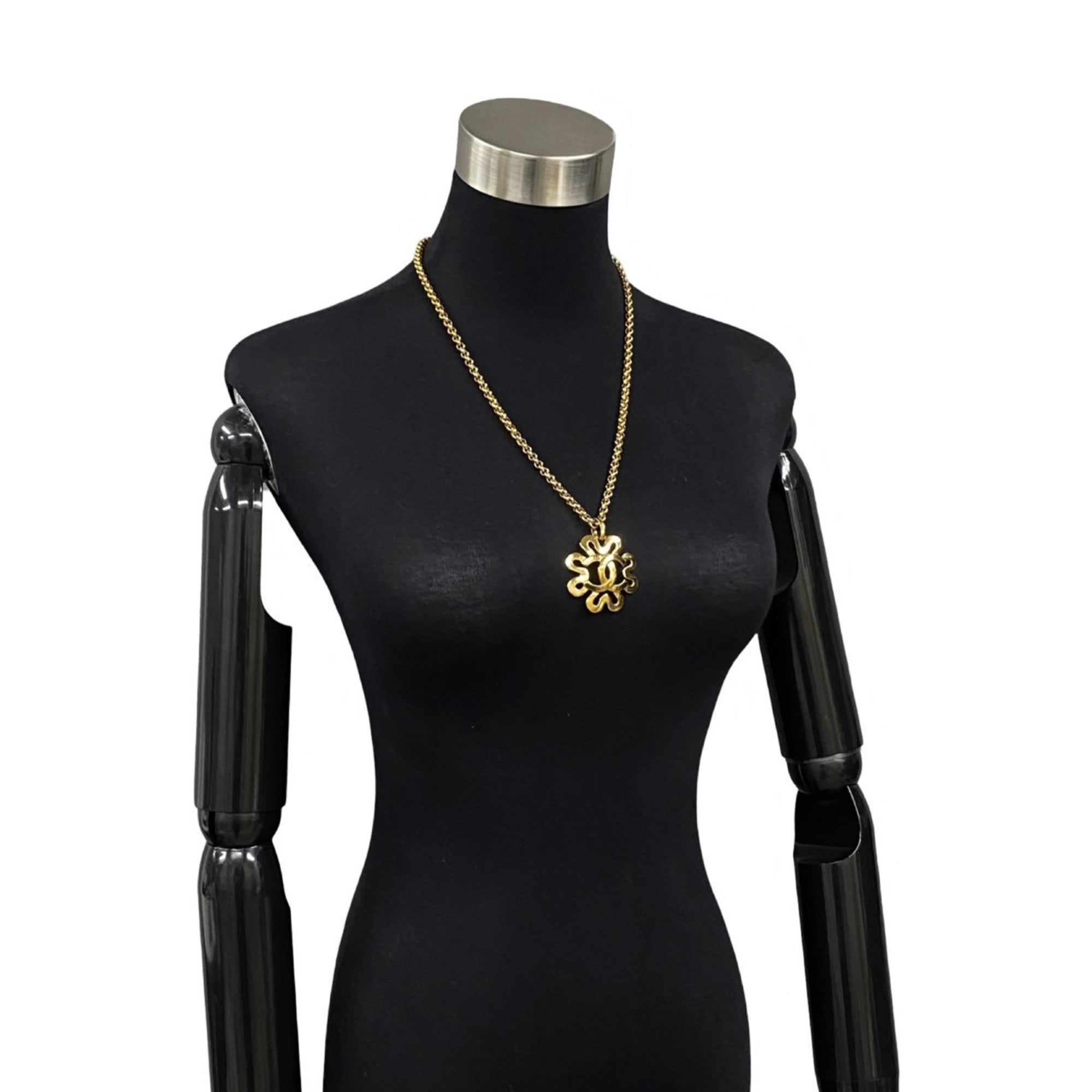 CC Logo Chain Pendant Necklace Metal