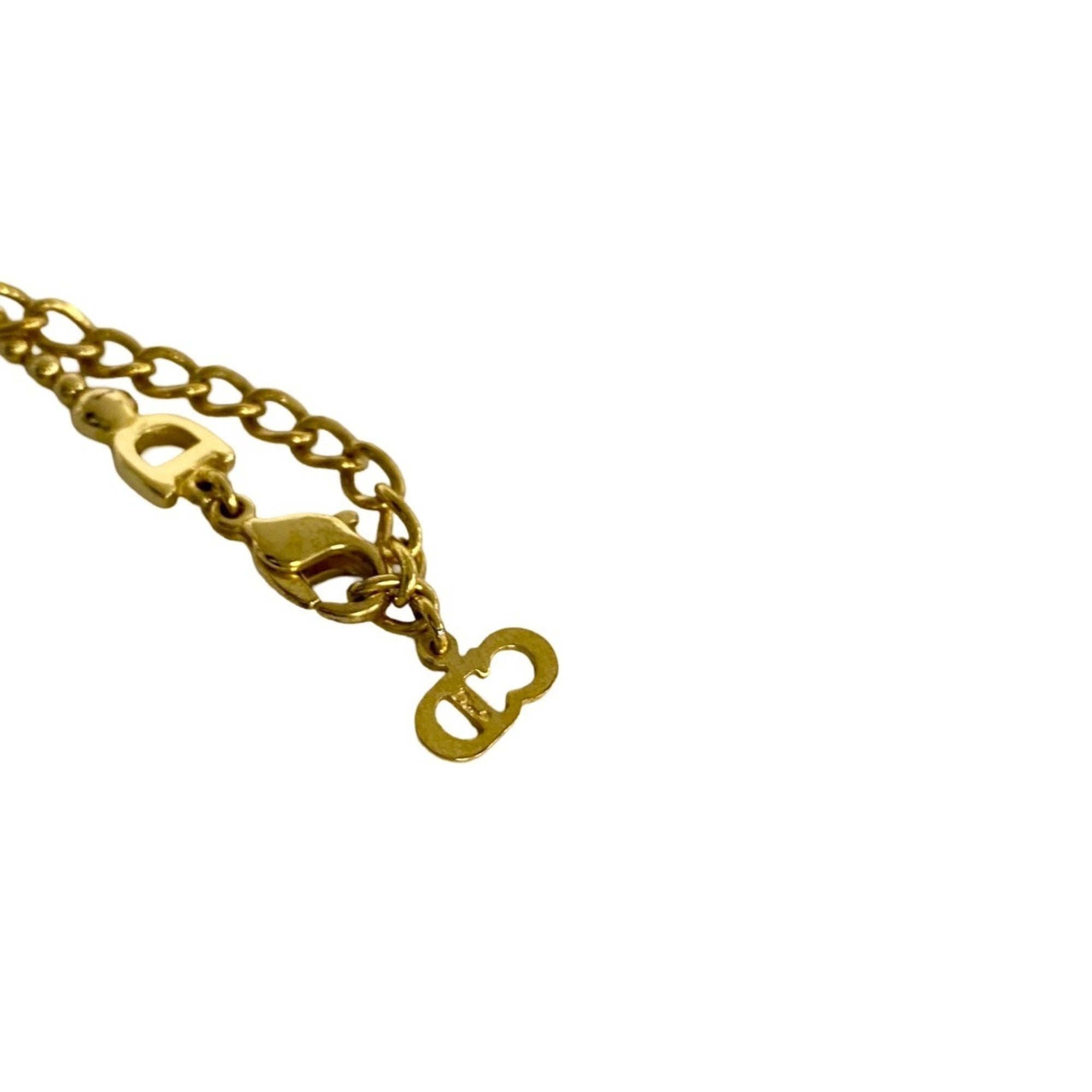 Plate Motif Ball Chain Pendant Necklace Gold