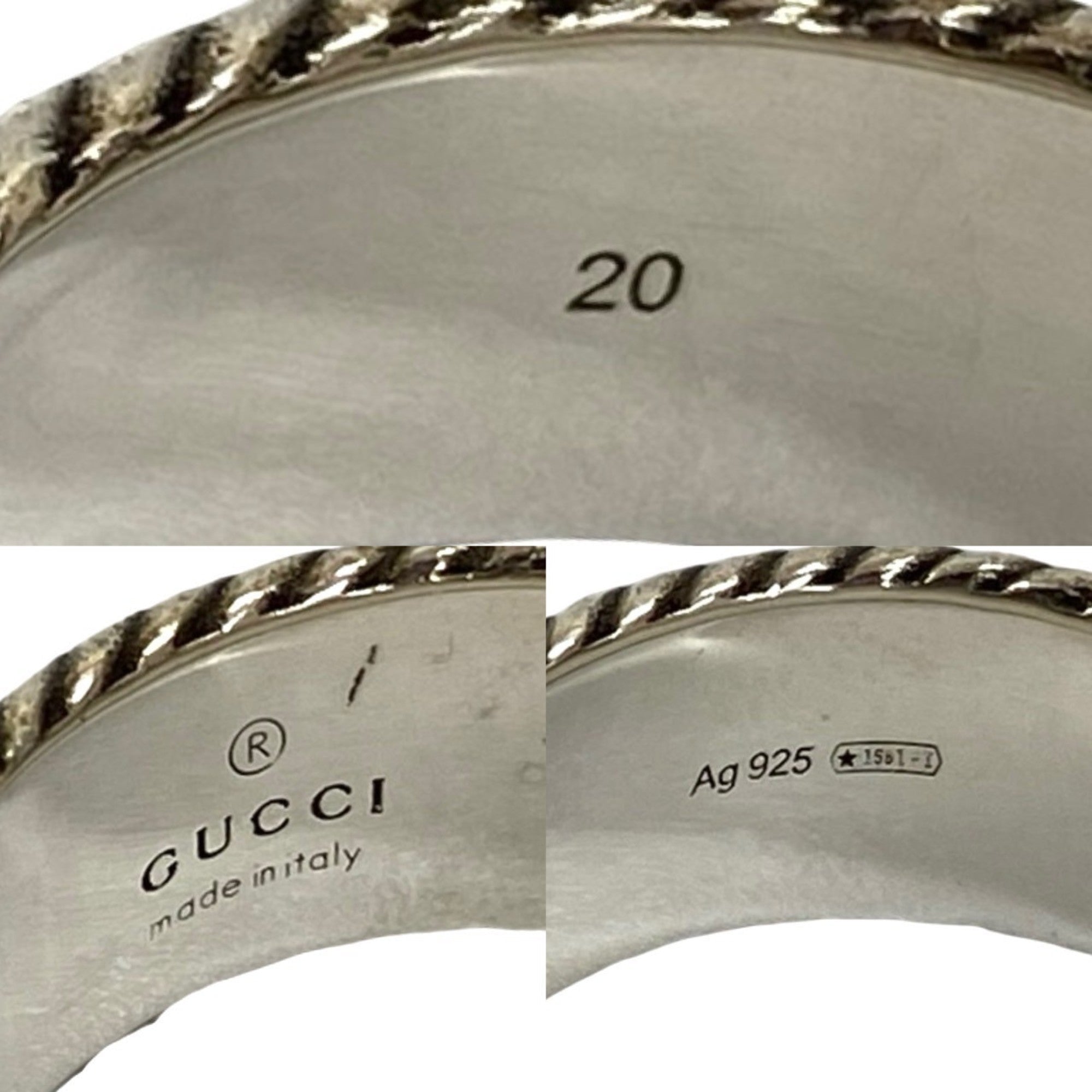 Double G Motif Ring Sterling Silver