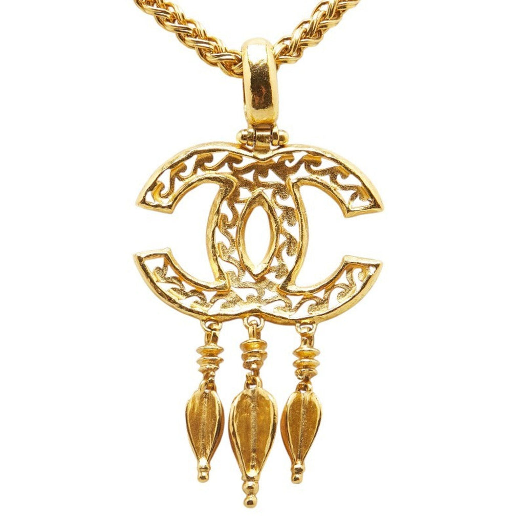 CC Logo Pendant Necklace Metal