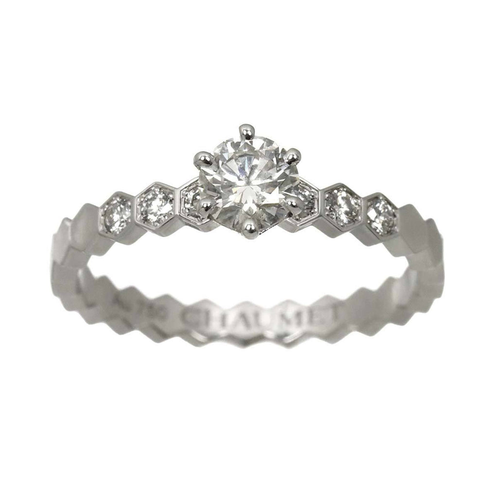 Band Ring 18K White Gold with Diamond