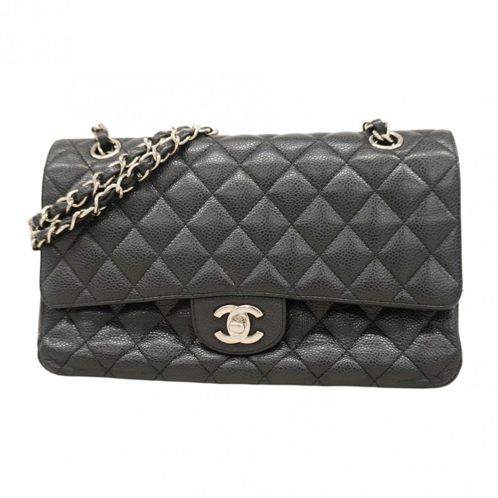 Classic Double Flap Bag Quilted Caviar Medium
