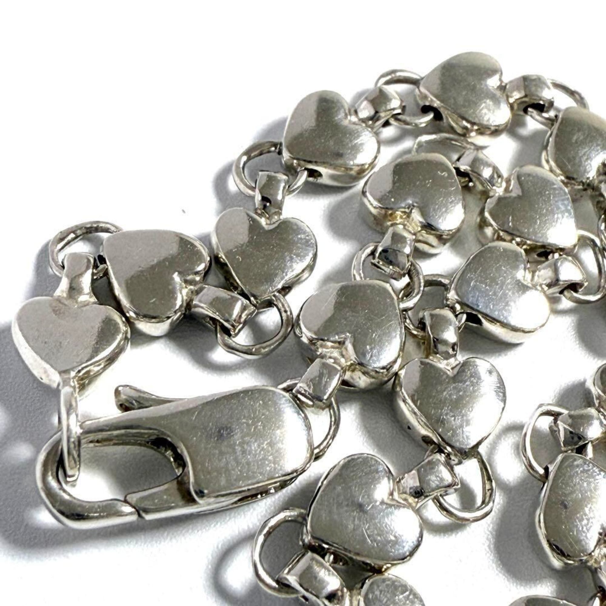 Puff Heart Bracelet Sterling Silver
