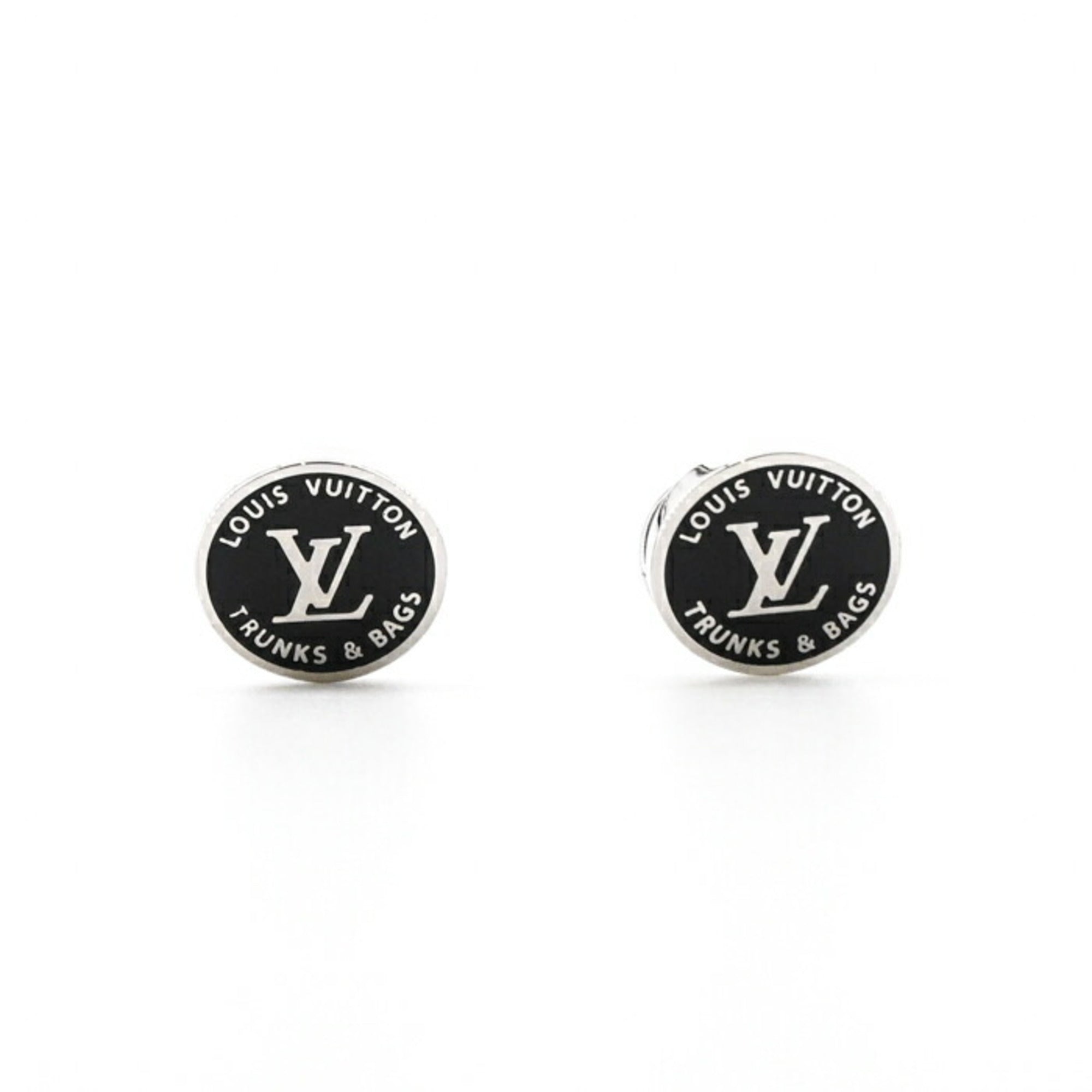 Cufflinks Enamel and Sterling Silver Black Bracelet