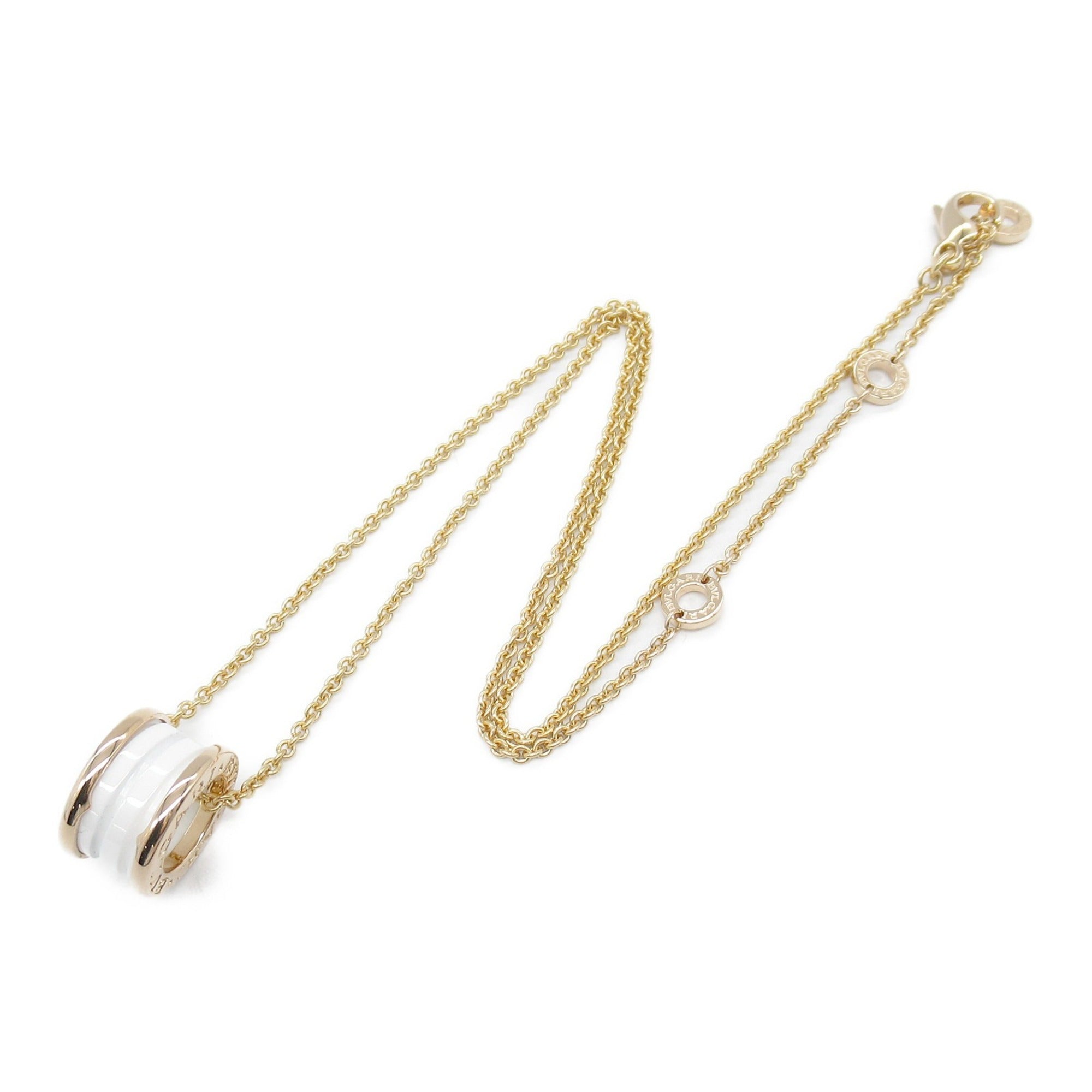 B.Zero1 Pendant Necklace Ceramic and 18K Rose Gold