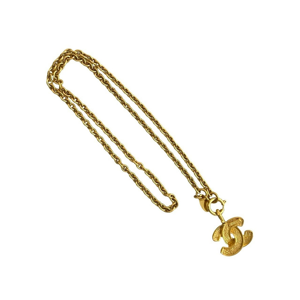CC Logo Pendant Necklace Metal