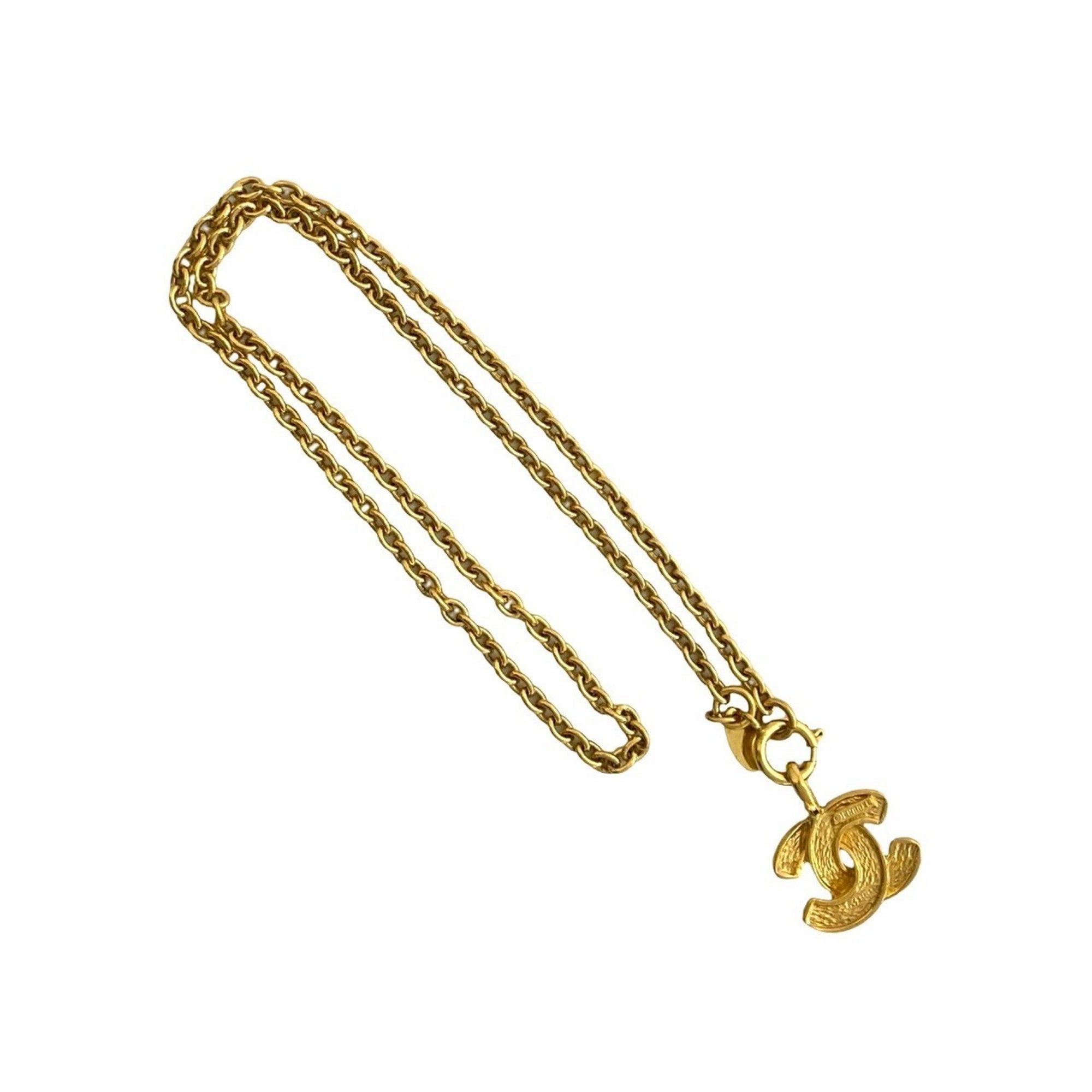 CC Logo Pendant Necklace Metal