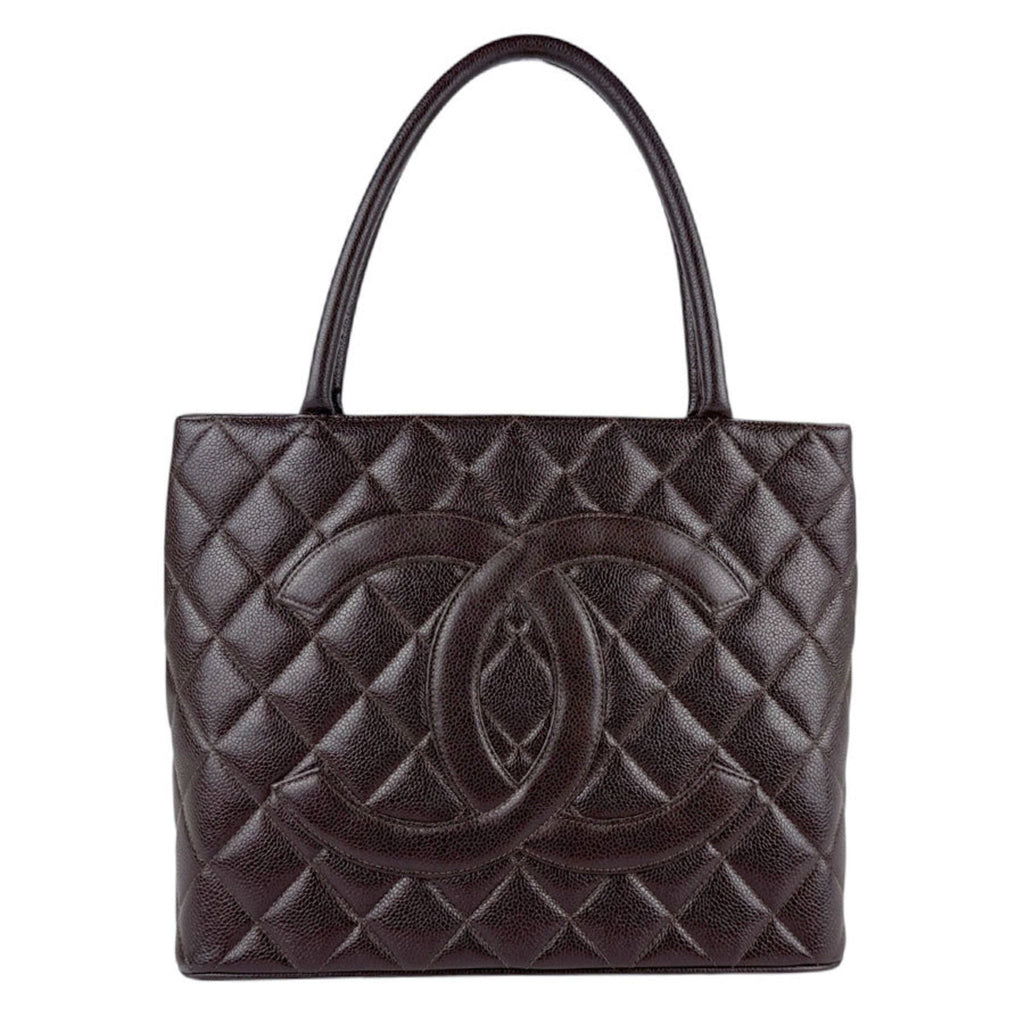 Medallion Tote Quilted Caviar