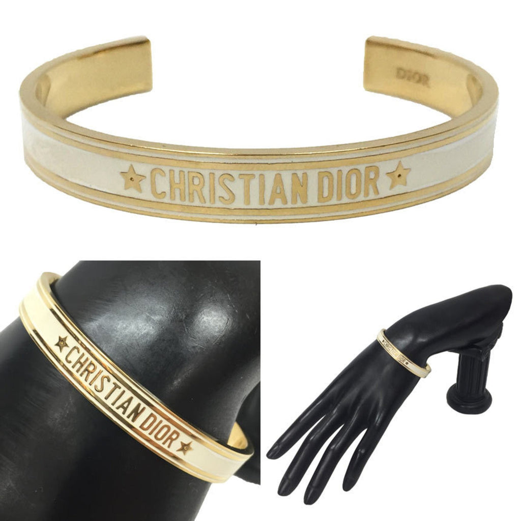 Bangle Lacquer and Metal White Bracelet
